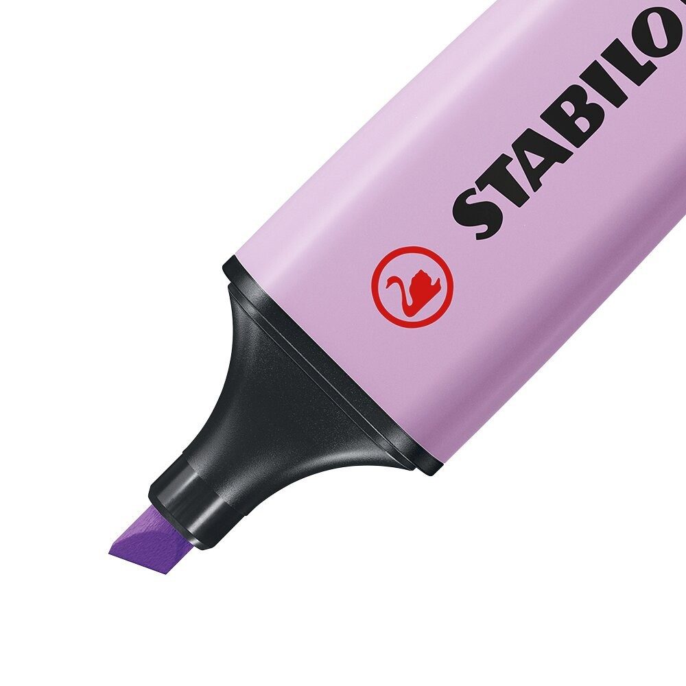 STABILO Faserstift Textmarker BOSS ORIGINAL Pastel 4er Set Pastellfarben, Anti Dry Out Technology