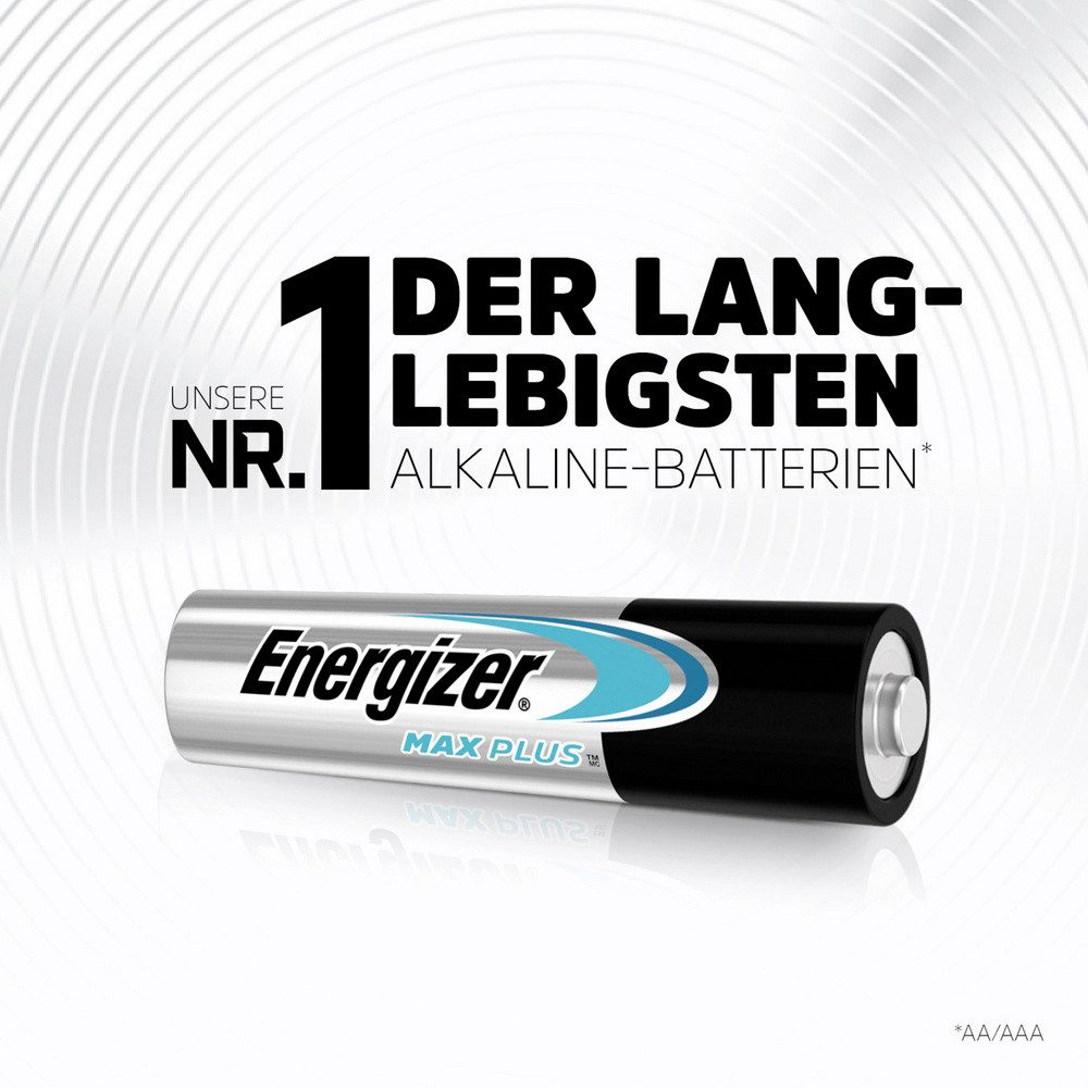 Energizer Energizer Max Plus Micro (AAA)-Batterie Alkali-Mangan 1.5 V 4 St. Batterie