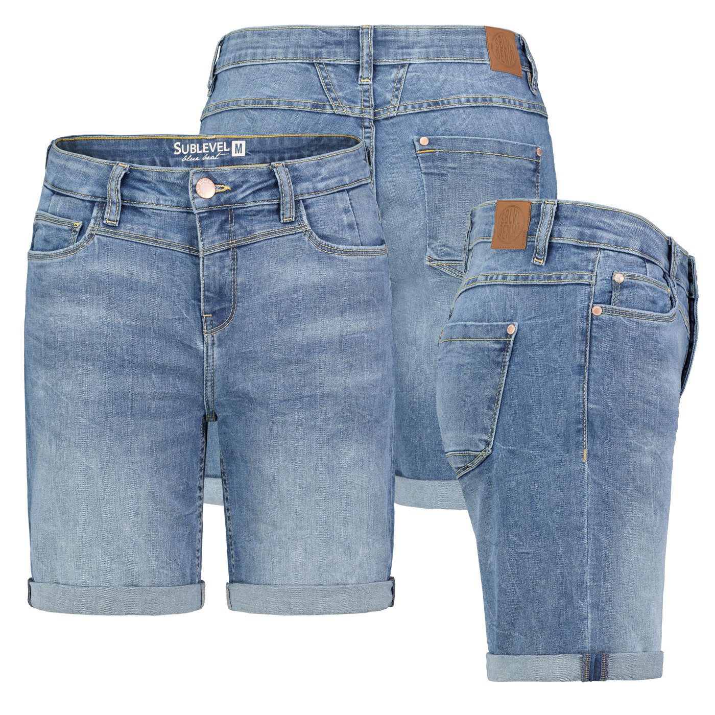 SUBLEVEL Bermudas Damen Jeans Shorts Bermuda günstig online kaufen
