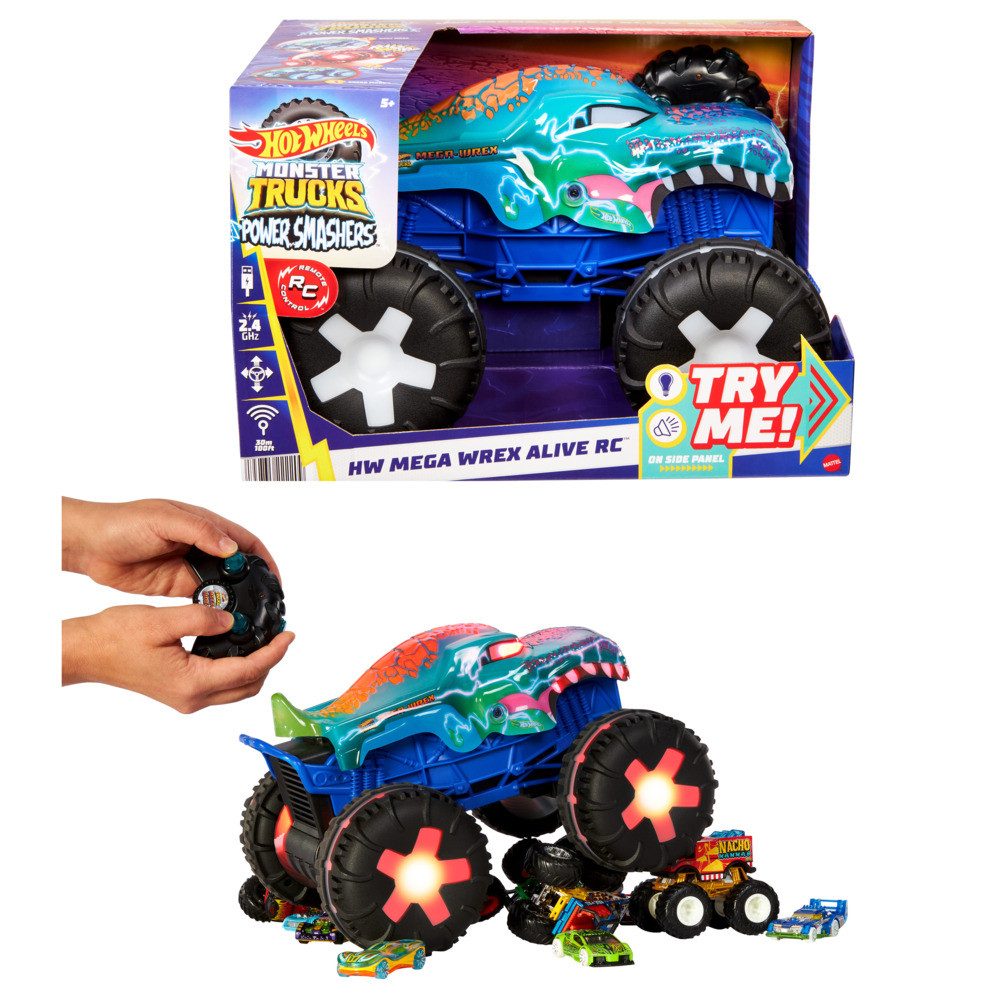 Mattel® Spielzeug-Monstertruck Hot Wheels Monster Trucks R/C Mega Wrex 1:15 günstig online kaufen