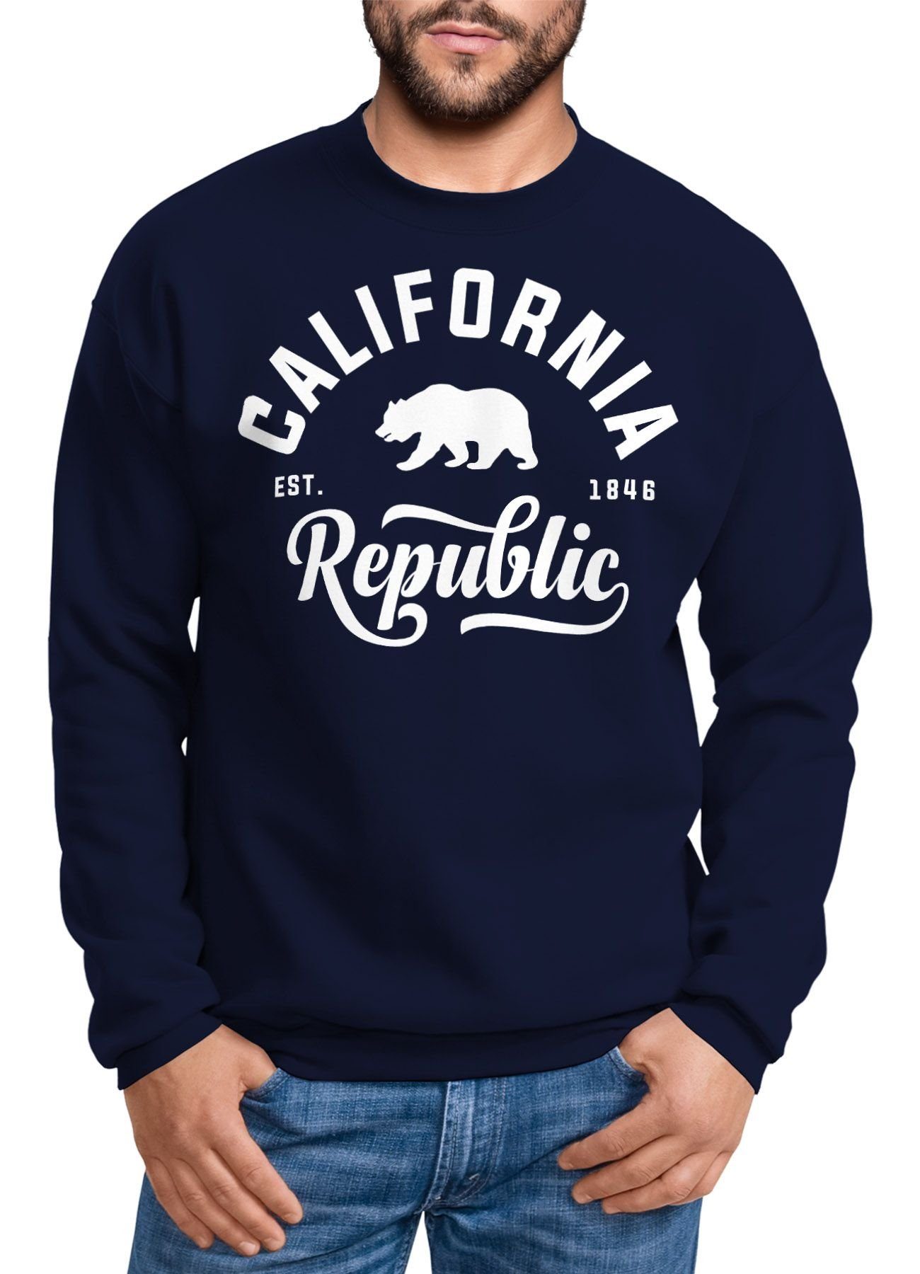 Neverless Sweatshirt Schöner California Republic Herren günstig online kaufen