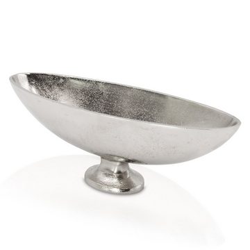 Blümelhuber Dekoschale Schale oval, 27,5x10x10cm, Silber