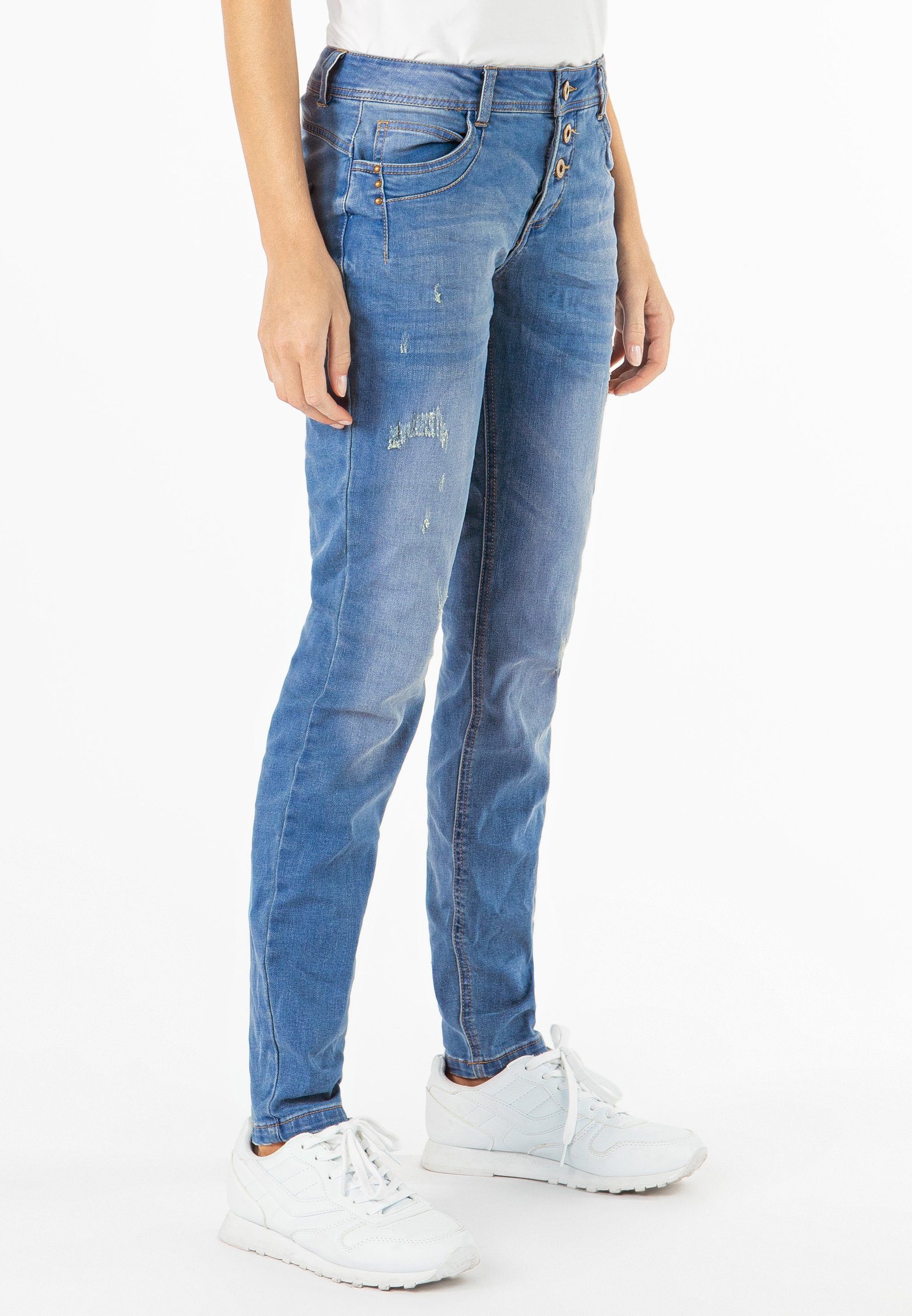 SUBLEVEL Skinny-fit-Jeans Skinny Jeans mit Ziernieten
