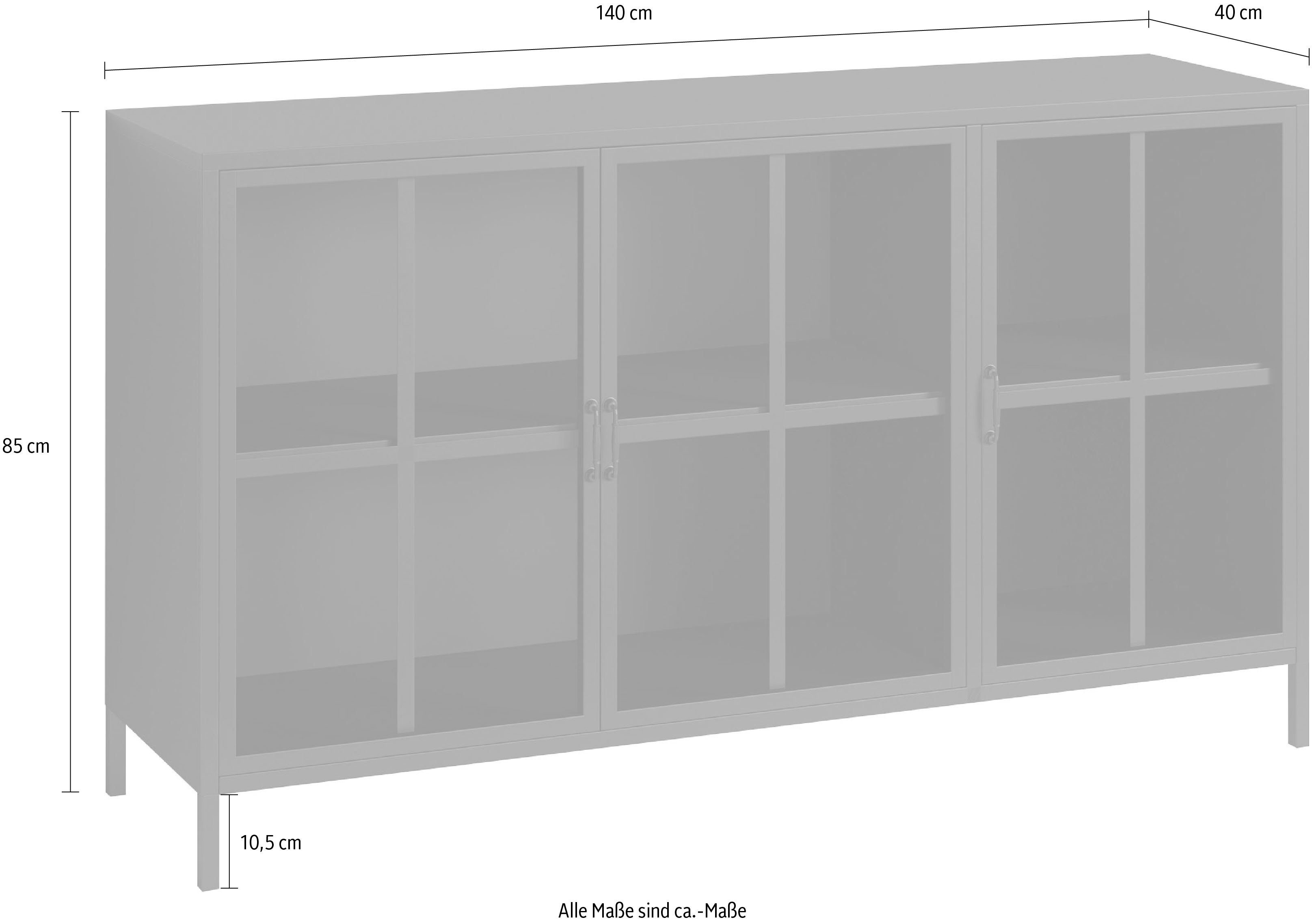 Homexperts Vitrine Choice designorientiertes Sideboard mit Glastüren