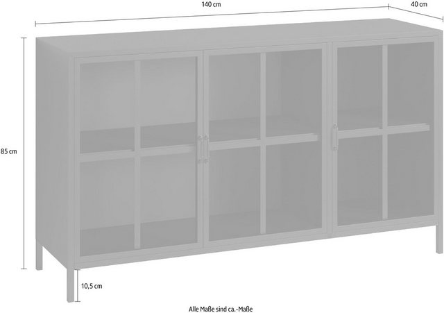 Homexperts Sideboard »Choice«, designorientiertes Sideboard mit Glastüren-Otto