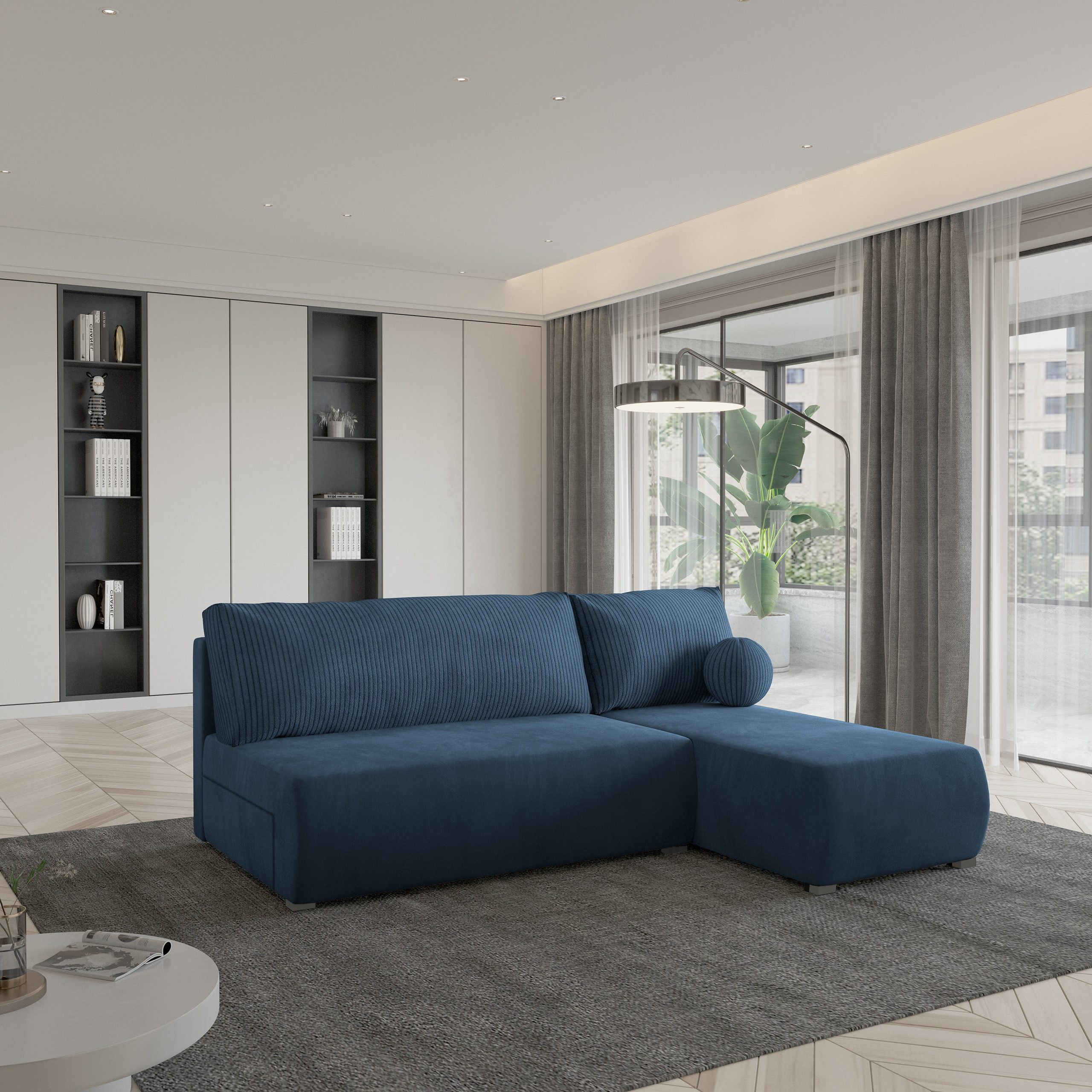 Masseno Ecksofa PARVELO mit Schlaffunktion L-Form, Sofa mit Bettkasten