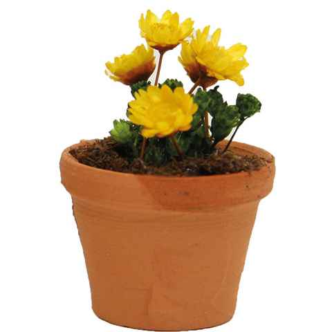 FADEDA Krippen-Zubehör FADEDA Blumentopf, gelbe Blumen, Höhe in cm: 3 (1 St)