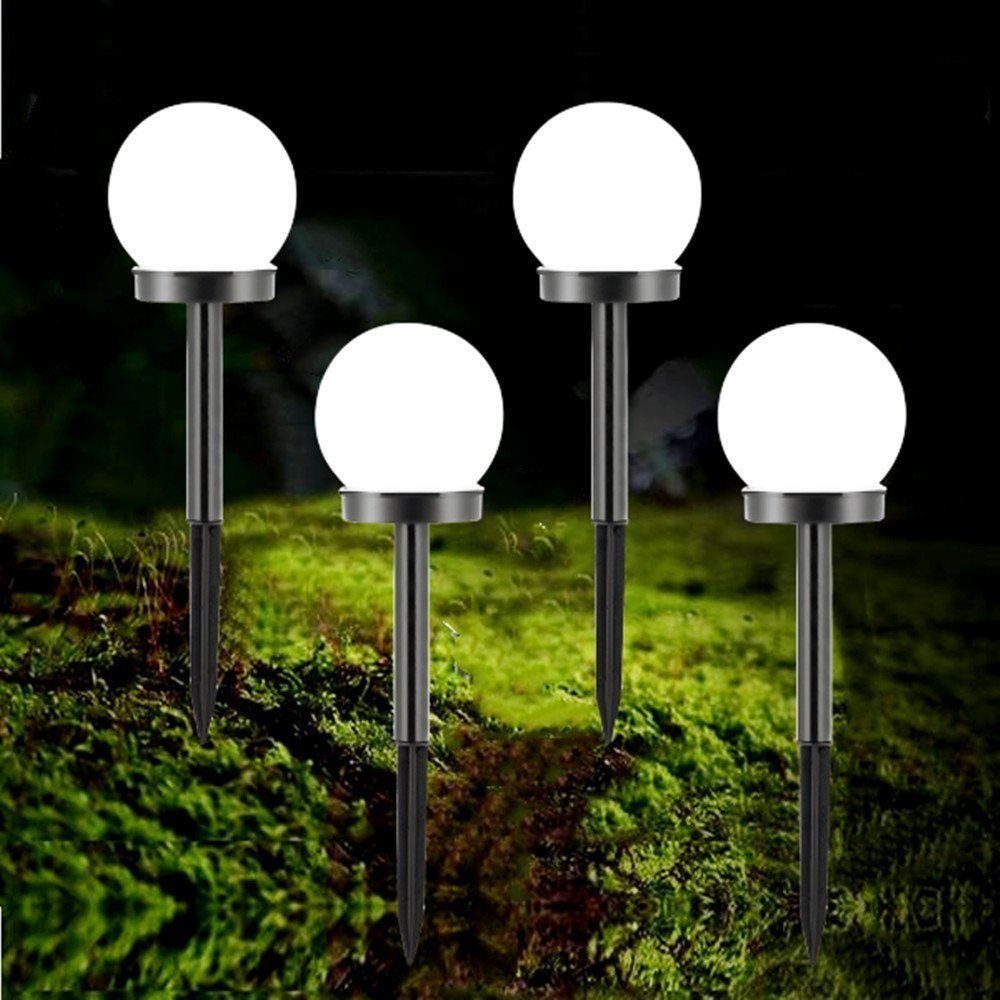 WILGOON LED Solarleuchte LED Kugelerdspiess, Solarlampe für Garten