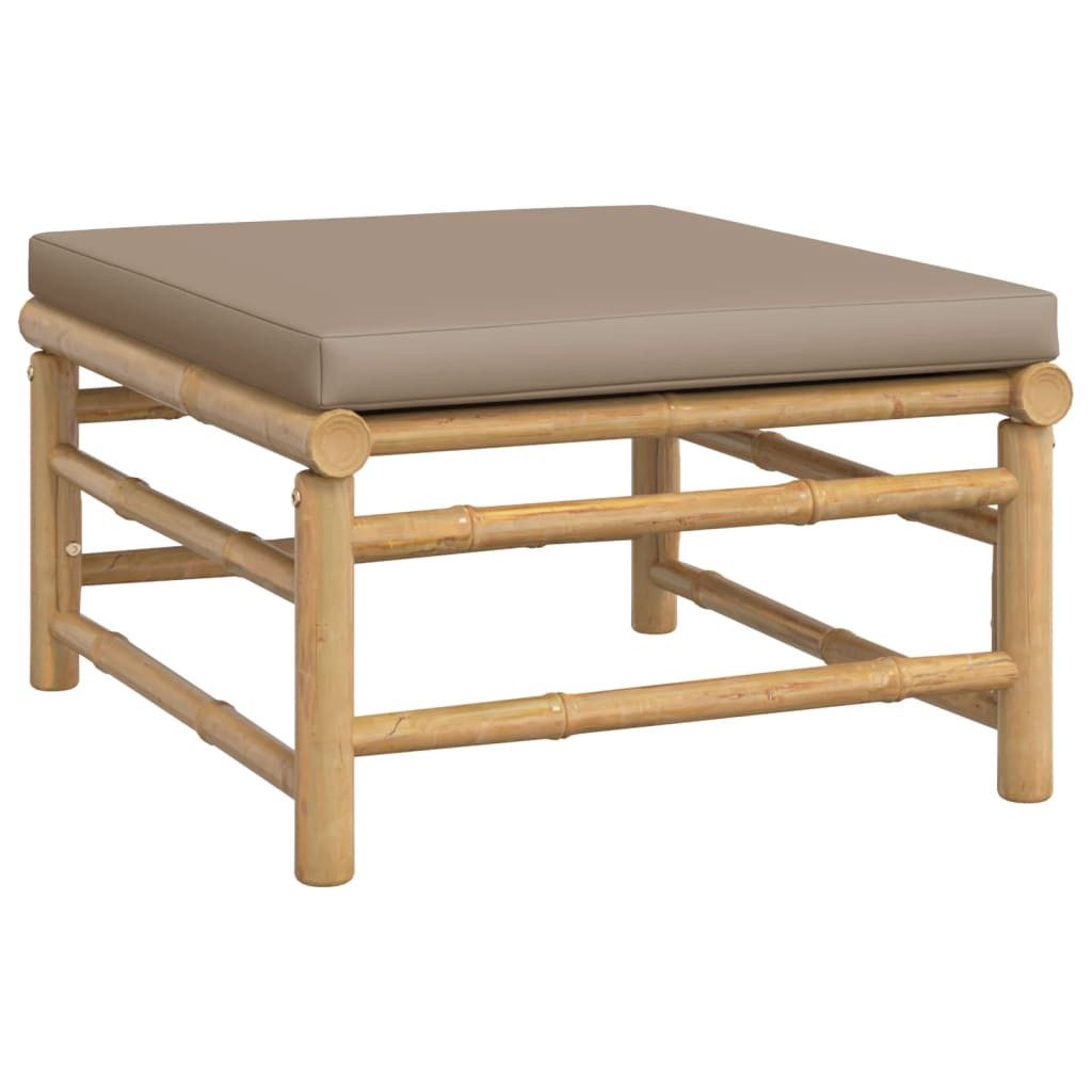 vidaXL Sofaelement Gartenhocker mit Taupe Kissen günstig online kaufen