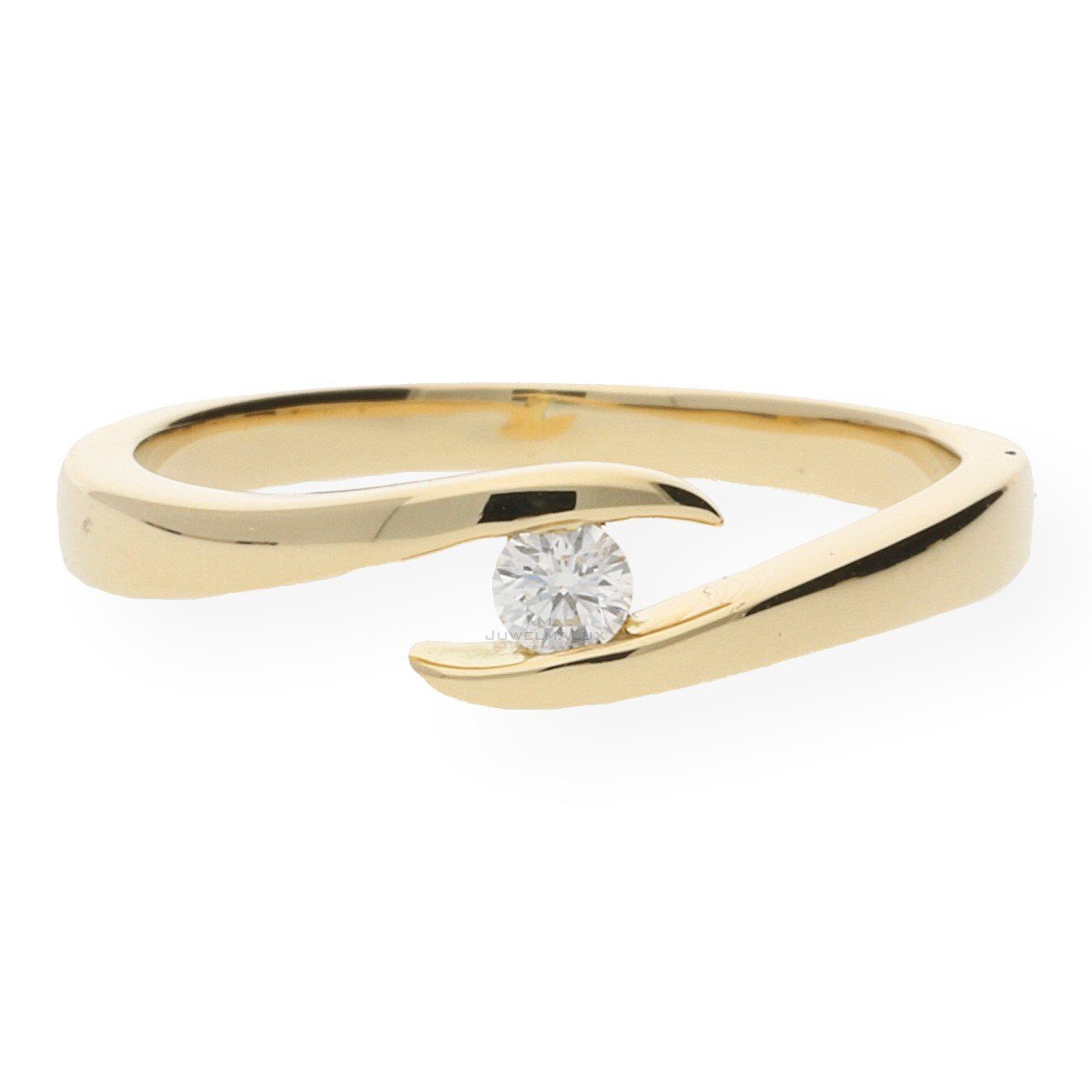 JuwelmaLux Fingerring JuwelmaLux Ring Gelbgold 750er 18 Karat mit Brillant 0,10 ct. JL10-07- (kein Set, 1-tlg)
