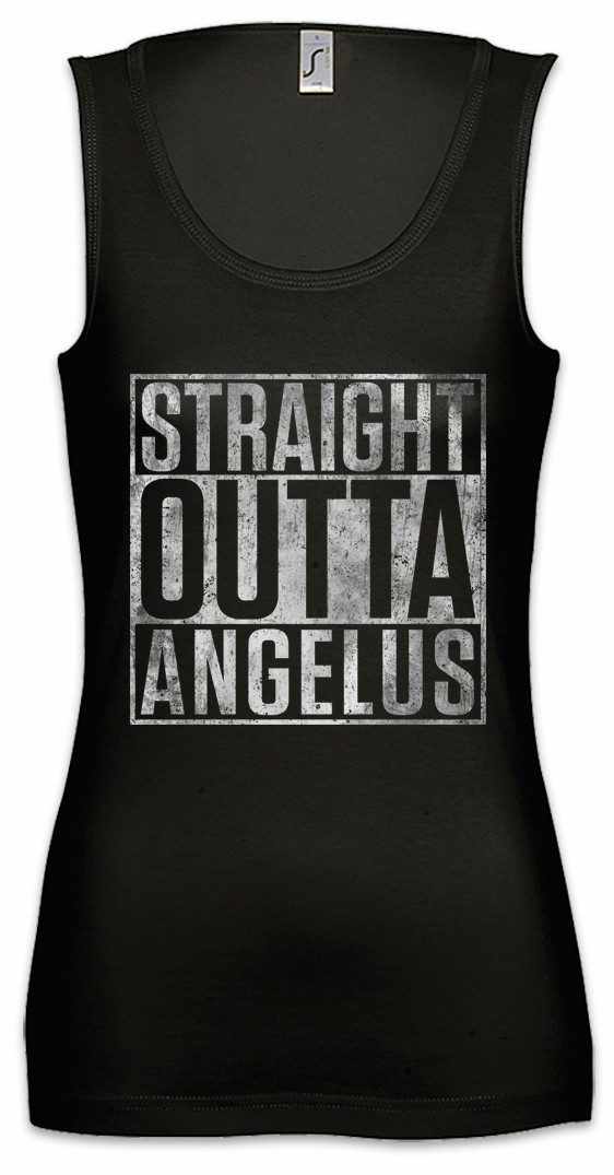Tanktop Straight Outta Angelus Ärmelloses Damen T-Shirt Lachlan Lockie