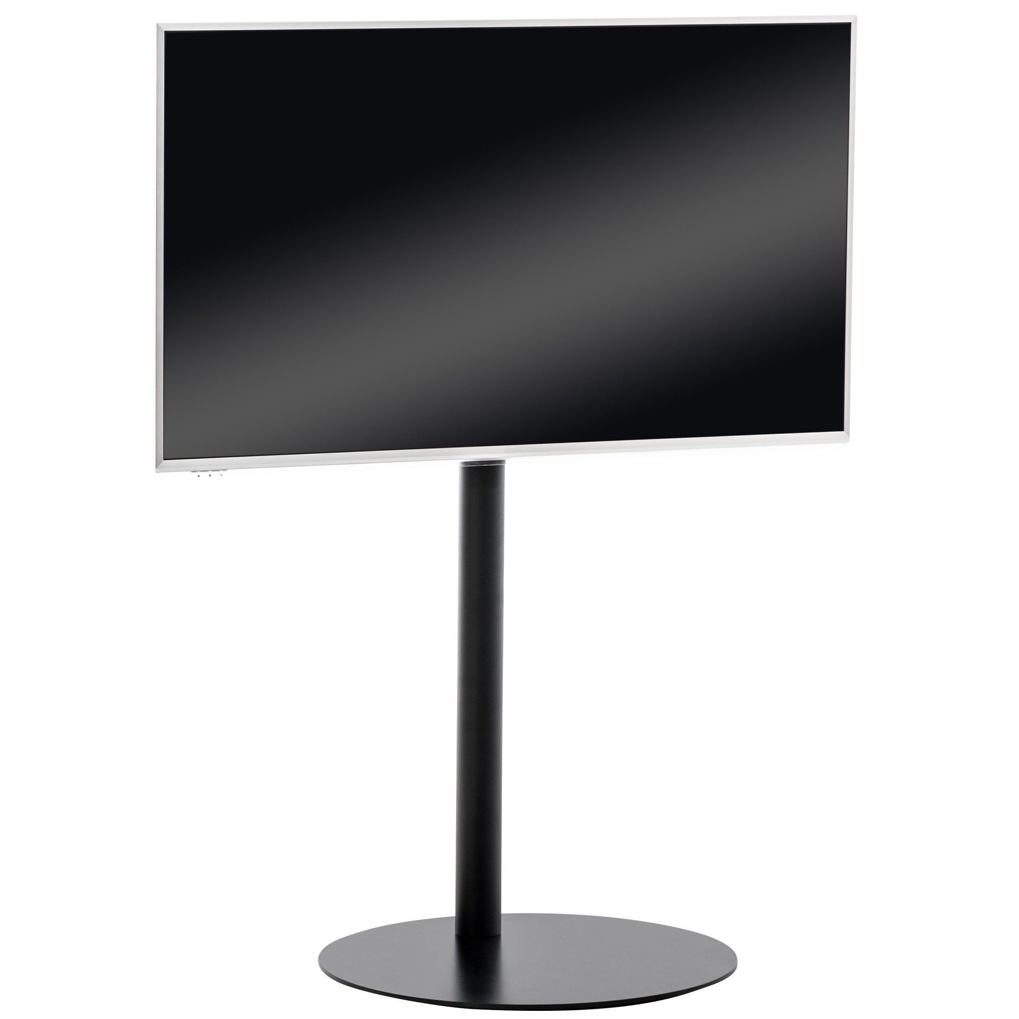 CLP TV-Standfuß Fernsehständer Monitorständer Bodenständer, (bis 75.0 Zoll, Spar-Set, 1-tlg., Ø 53 x 100 cm stabil, runde Bodenplatte, bis 19 kg, Selbstmontage)