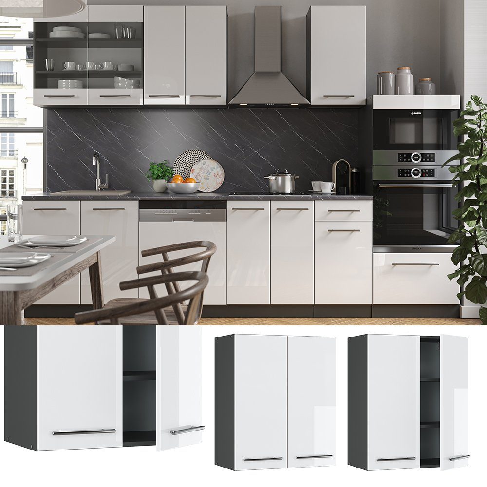 Vicco Hängeschrank Fame-Line, Weiß Hochglanz/Anthrazit, 60 günstig online kaufen