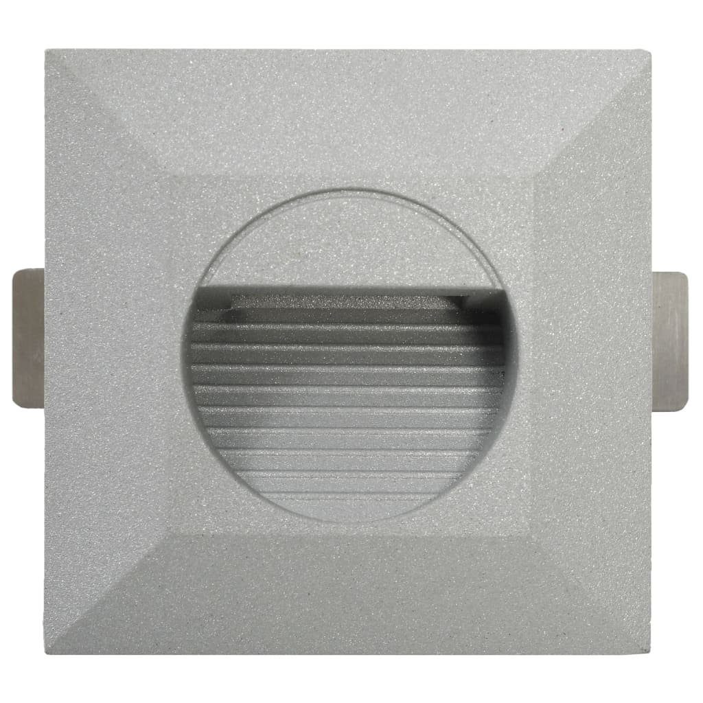 Stk. Silbern 6 5 LED Außen-Wandleuchte vidaXL Außenwandleuchten Quadratisch W