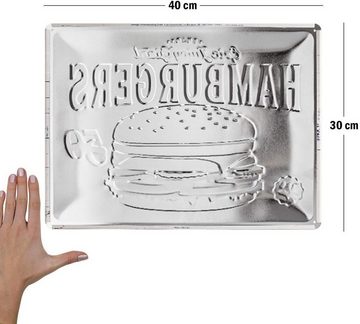 Nostalgic-Art Metallschild Blechschild 30 x 40 cm - USA - Hamburgers