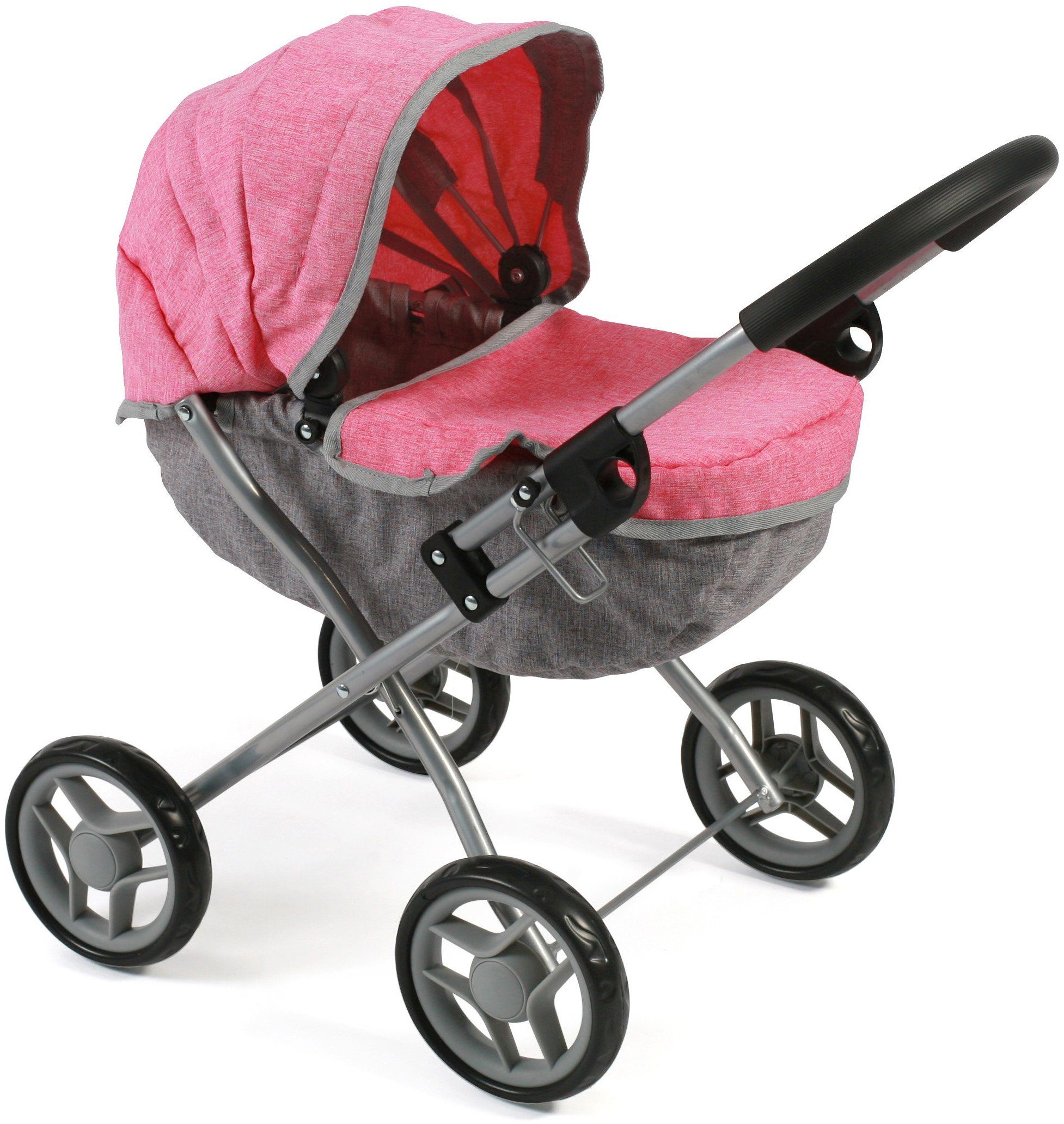 CHIC2000 Puppenwagen Lilli, Melange Pink, zusammenklappbar
