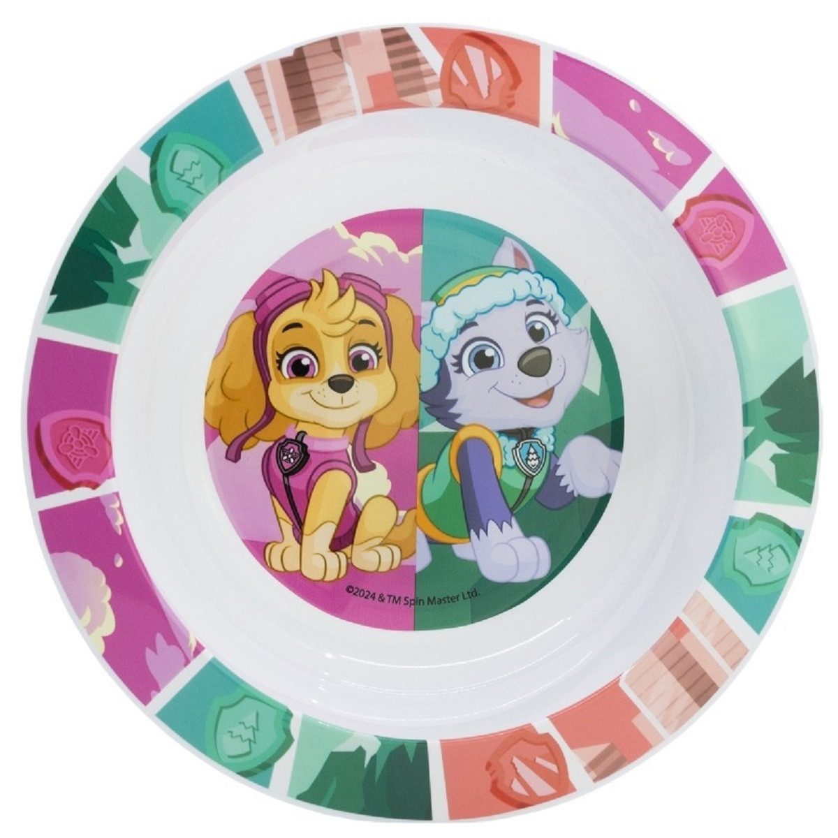 PAW PATROL Frühstücksteller Kindergeschirr ab 4 Jahren Schale für Kinder mikrowellengeeignet