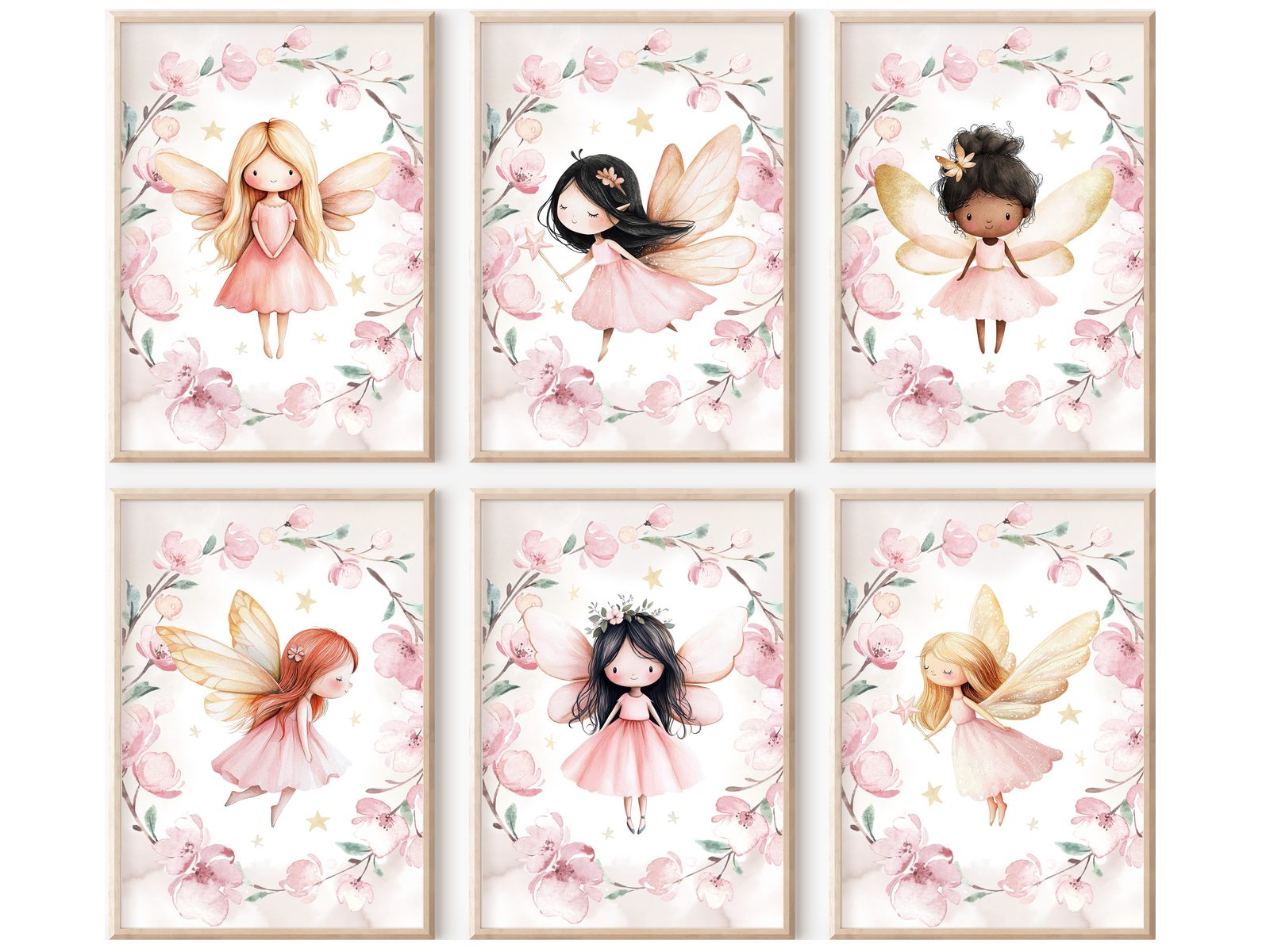 homestyle-accessoires Poster Kinderbilder Bilder Kinderzimmer Wandbilder FEEN ELFEN, - Ohne Bilderrahmen - sorgfältige & sichere Verpackung