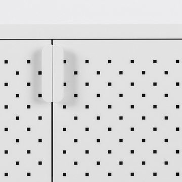 ACTONA GROUP Kommode Vilho, aus Metall, mit 2 Türen, zwei verschiedene Farbvarianten, Höhe 80 cm