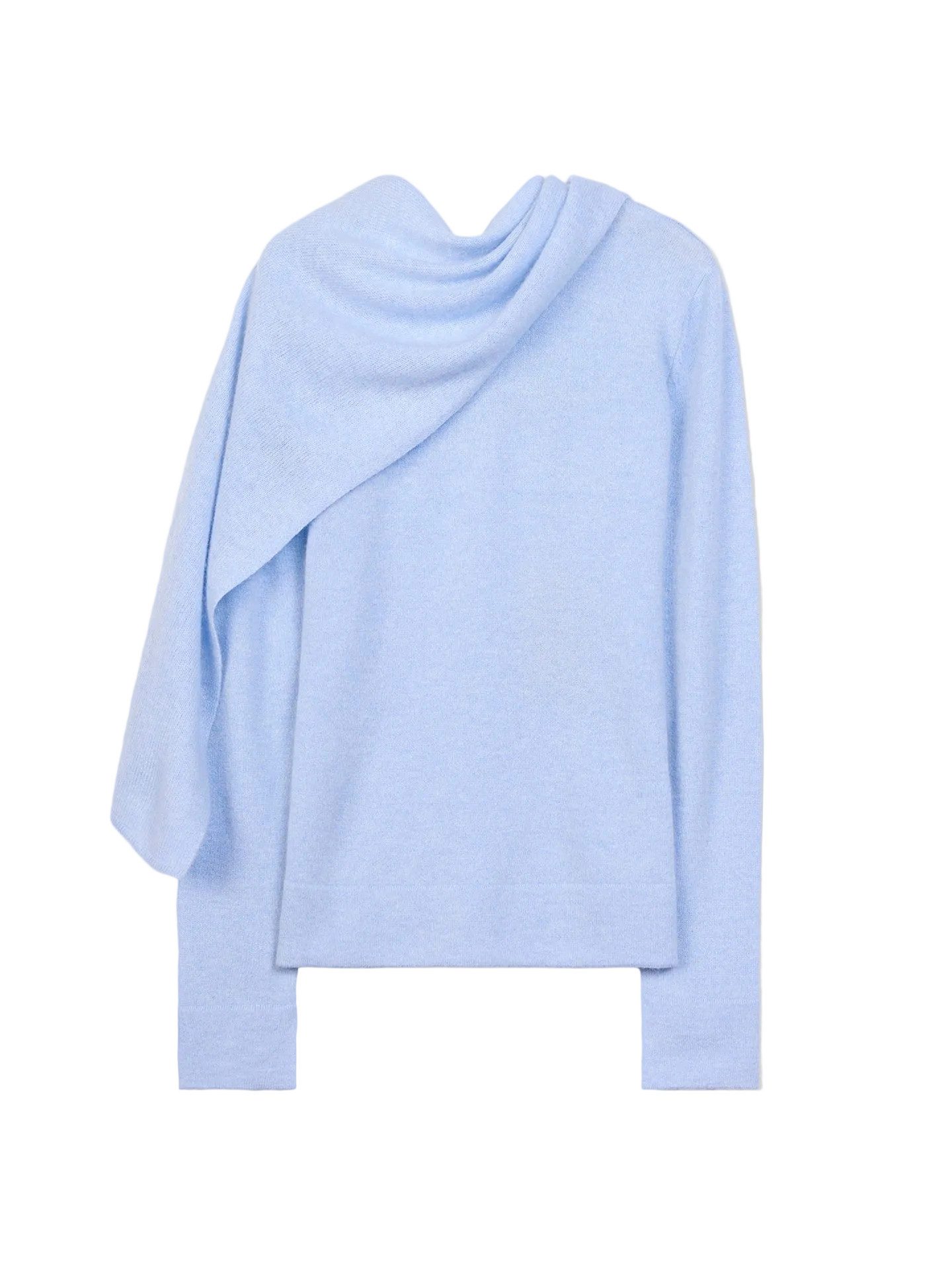 GOBI Cashmere Rundhalspullover Kaschmirpullover mit drapiertem Schal