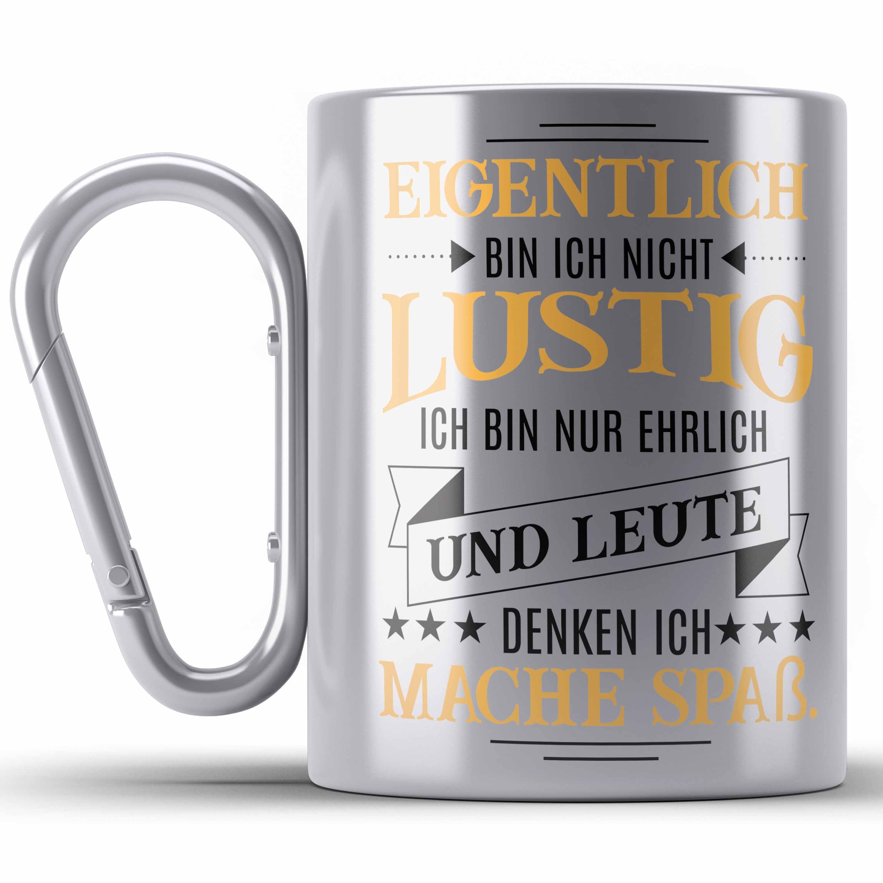 Trendation Thermotasse Ich Bin Eigentlich Nicht Lustig Edelstahl Tasse