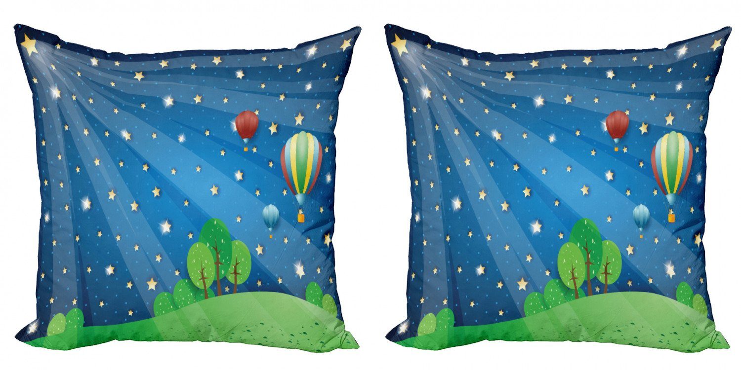 Kissenbezüge Modern Accent Doppelseitiger Digitaldruck, Abakuhaus (2 Stück), Ballon Cartoon Luftballons Sterne