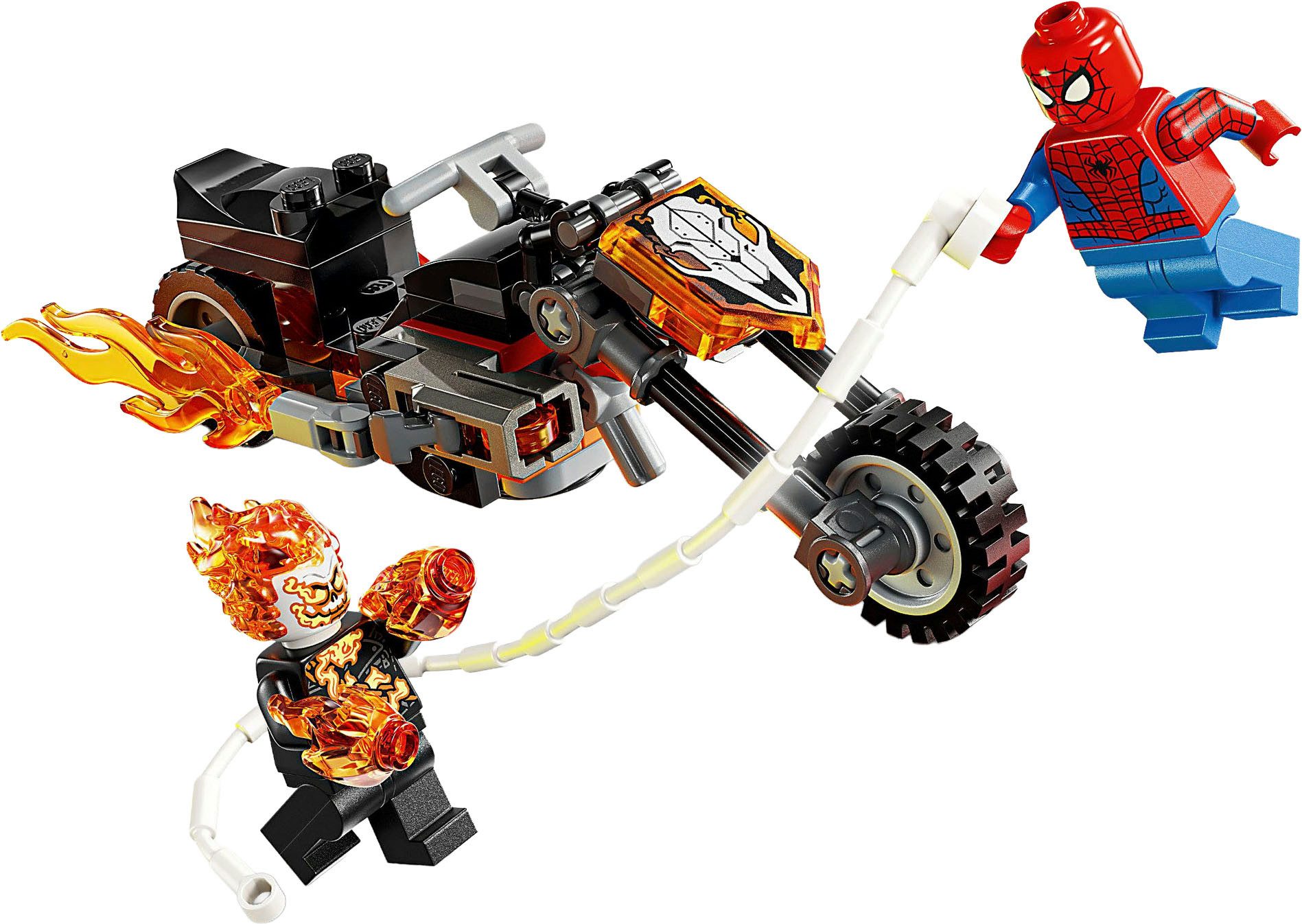 LEGO® Spider-Man vs. Ghost Rider auf seinem Motorrad (76335) Konstruktionsspielsteine, (72 St), LEGO Super Heroes, Made in Europe – Bild 4 von 5