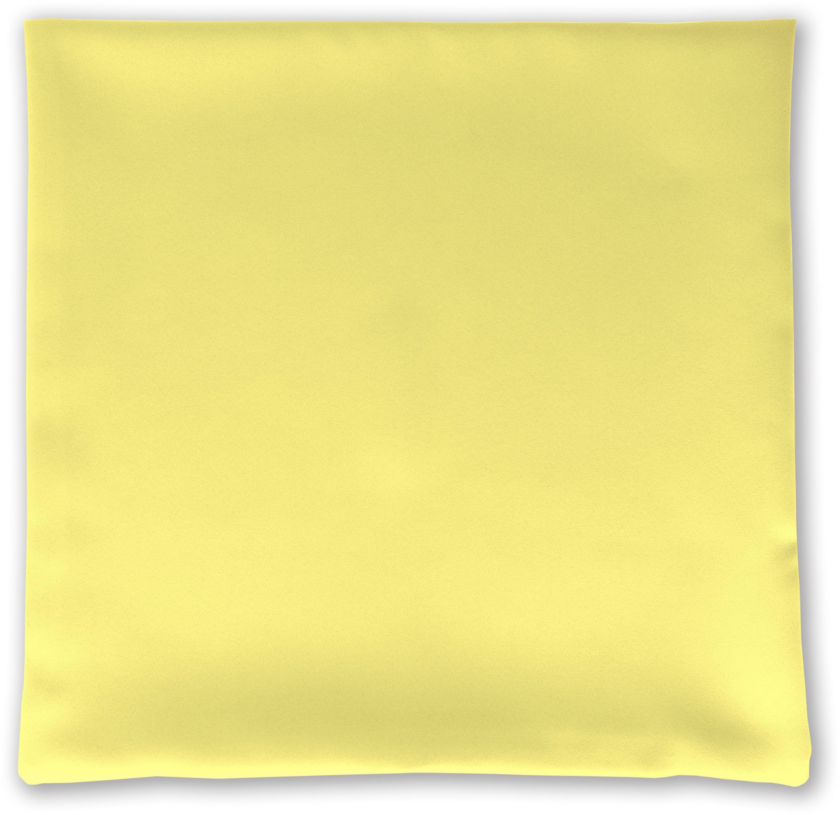 VHG Dekokissen Leon, Reißverschluss, ohne gelbgrün unifarben 2 Füllung, Stück, Kissenhülle