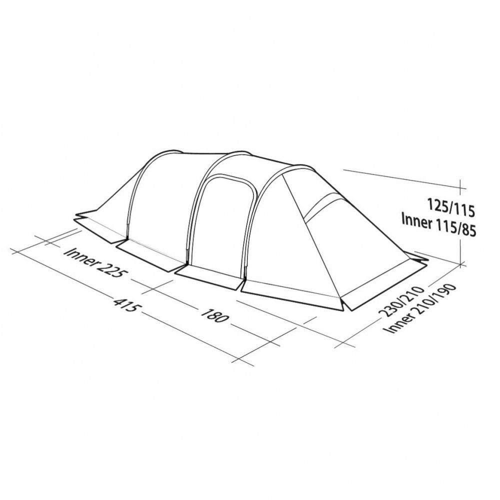 ROBENS Nordic Tunnelzelt 4 Personen: Lynx 4,