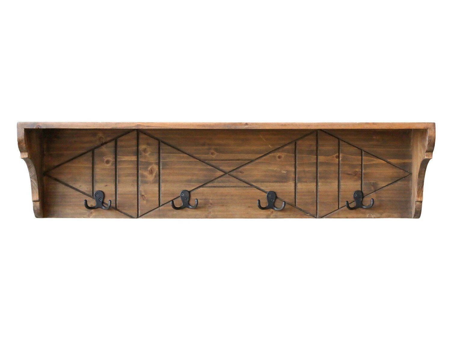 Garderobe Regalbrett 4 Haken