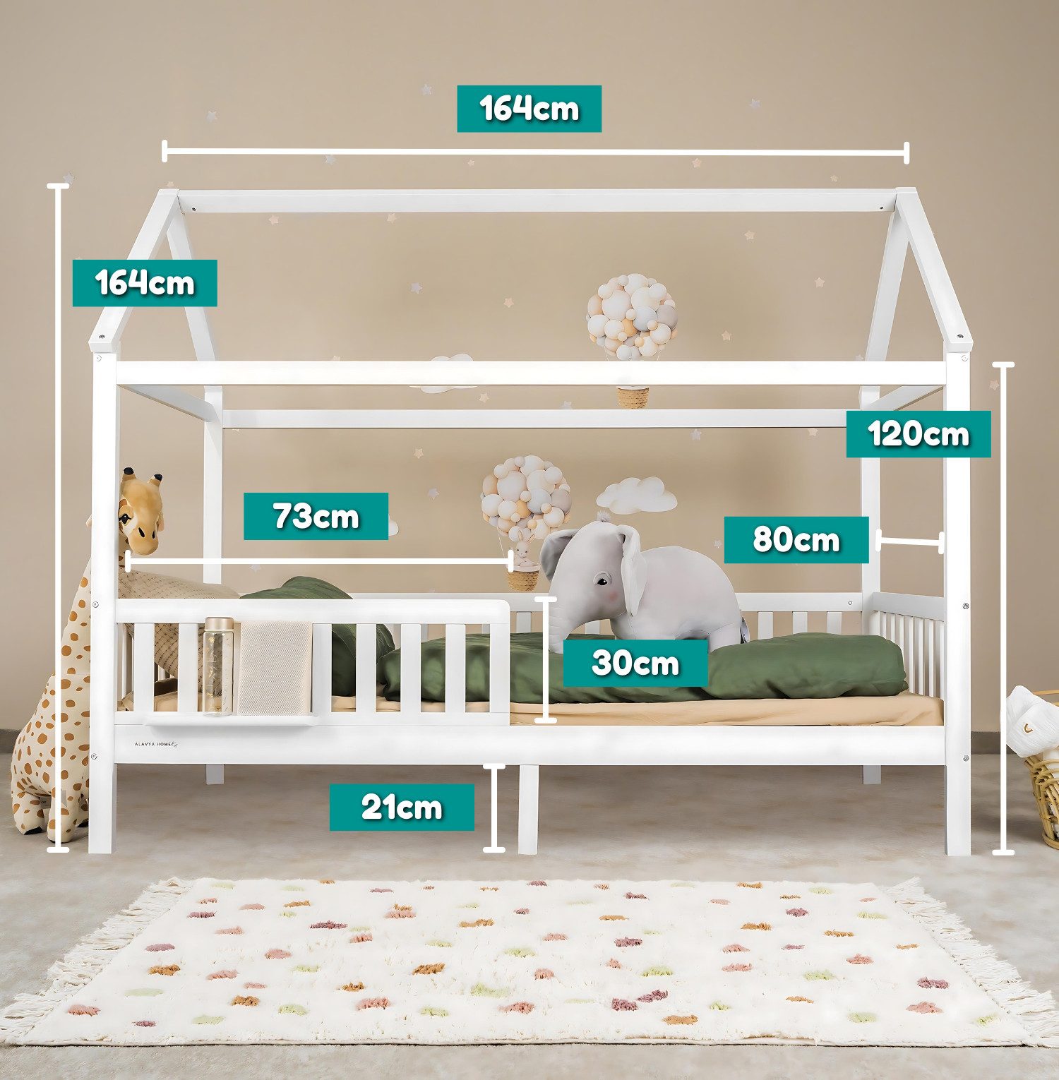 ALAVYA Home Kids Kinderbett aus Buche günstig online kaufen