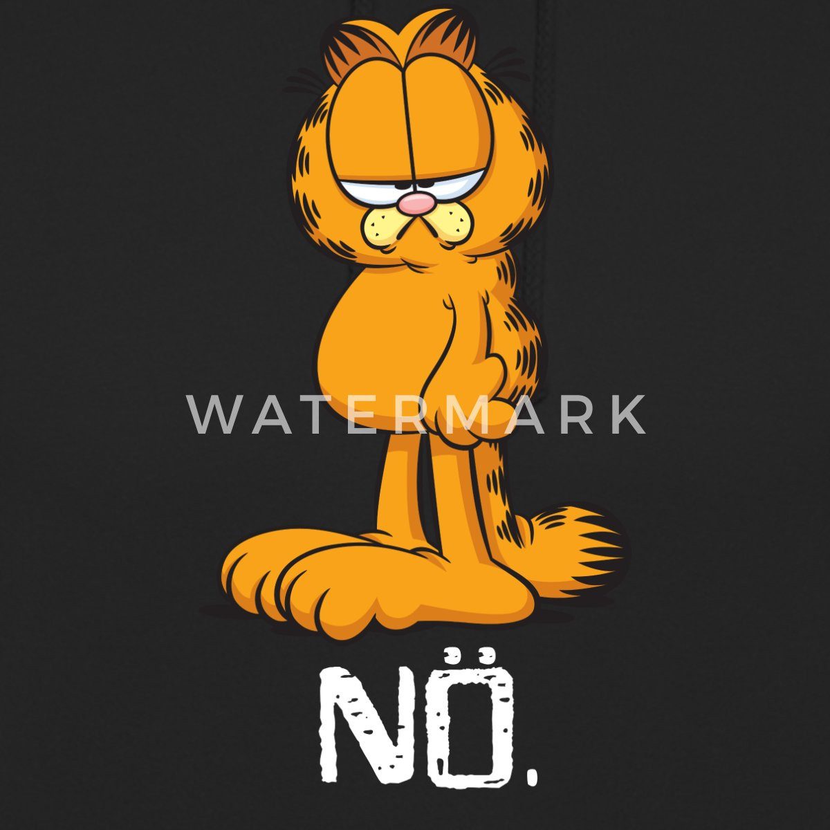 Spreadshirt Hoodie Garfield Nö Nein Kein Bock Lustig Unisex Hoodie (1-tlg)