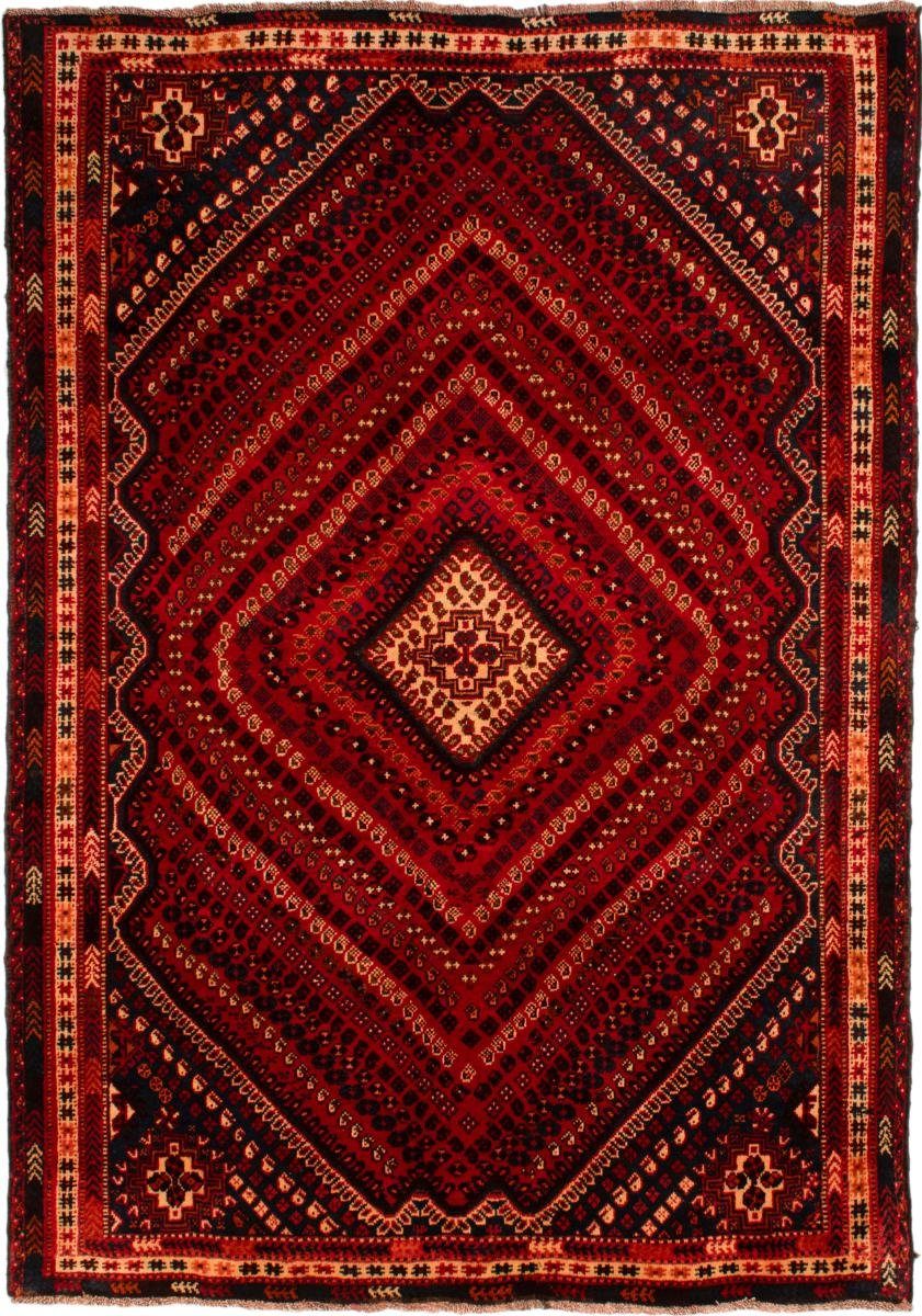 Orientteppich Shiraz 194x278 Handgeknüpfter Orientteppich / Perserteppich, Nain Trading, rechteckig, Höhe: 10 mm