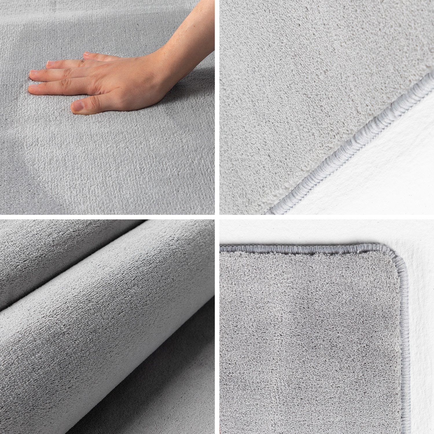 Carpettex Veloursteppich Unicolor - Einfarbig, Läufer, Höhe: 7 mm, Kurzflor günstig online kaufen