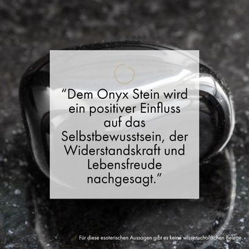BENAVA Armband Wickelarmband - Onyx Schwarz, Handgemacht