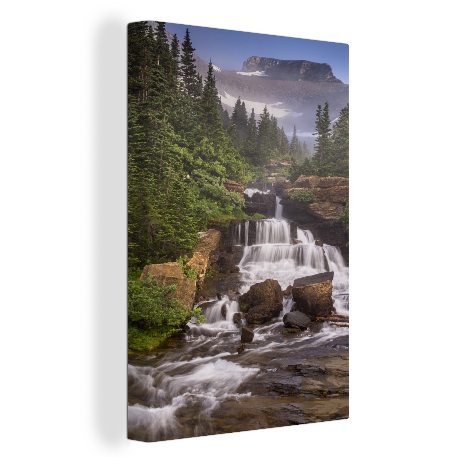 OneMillionCanvasses® Leinwandbild Lunch Creek Falls Amerika, (1 St), Leinwandbild fertig bespannt inkl. Zackenaufhänger, Gemälde, 20x30 cm