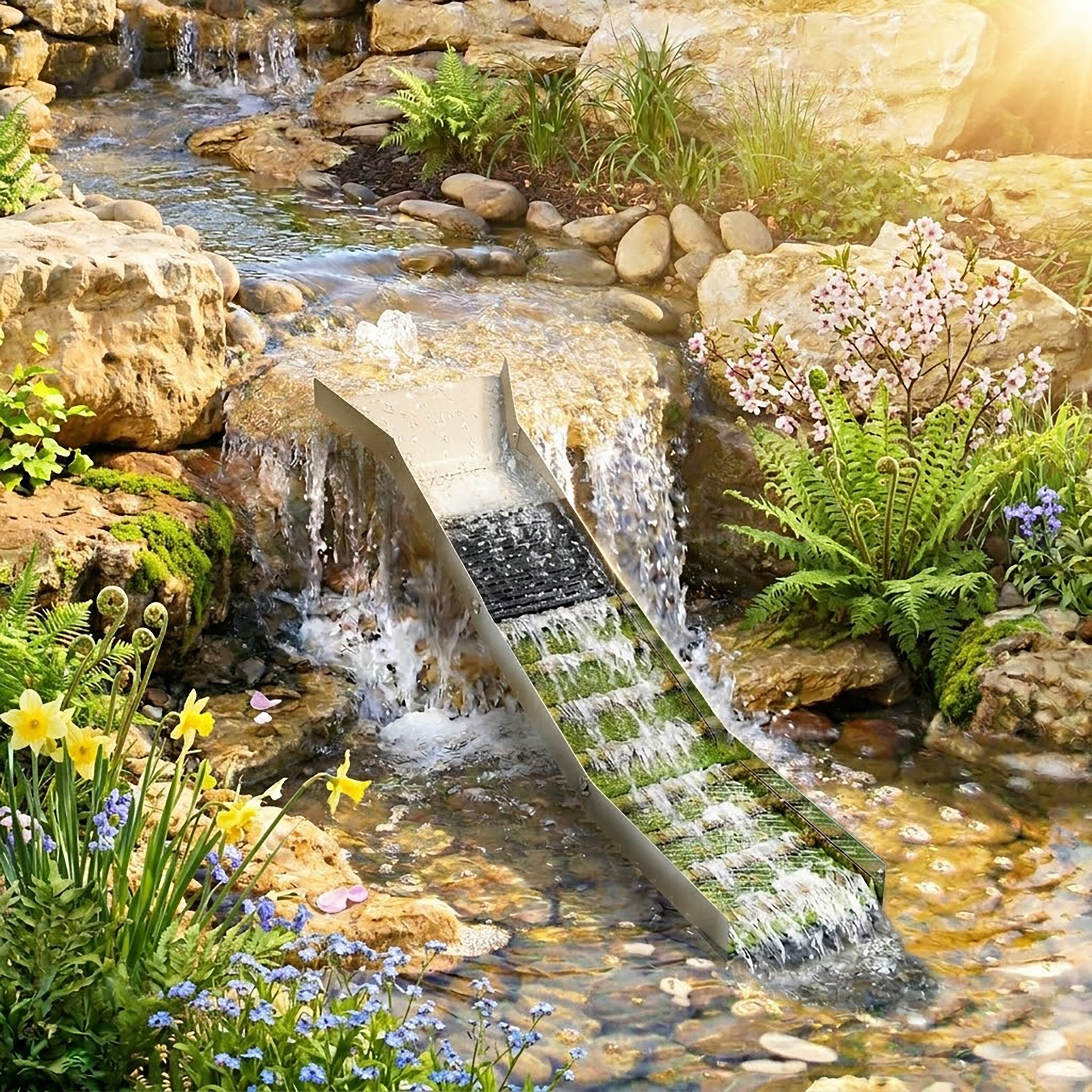 relaxdays Waschbecken Faltbare Goldwaschrinne