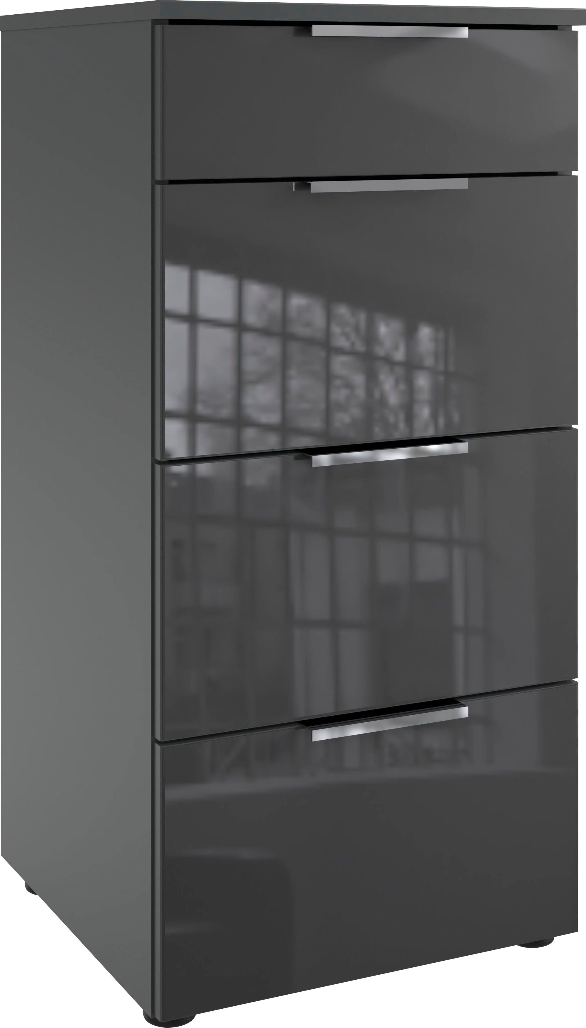Wimex Schubkastenkommode Level36 C by fresh to go, mit Glaselementen auf der Front, soft-close Funktion, 41cm breit
