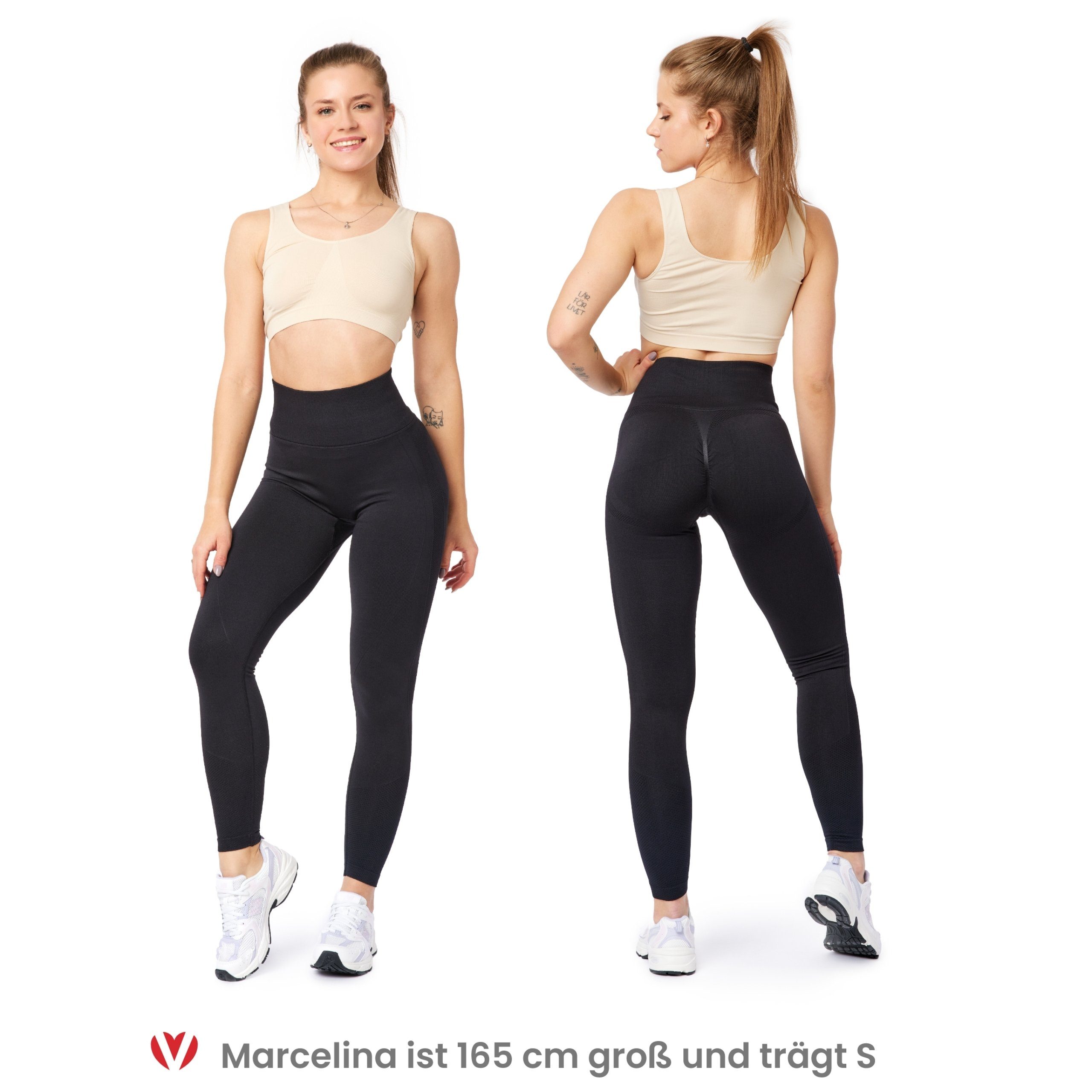Bellivalini Leggings Damen High Waist Push Up Scrunch Sporthose Fitness Gym Yoga BLV50-254 (1-tlg) figurformend