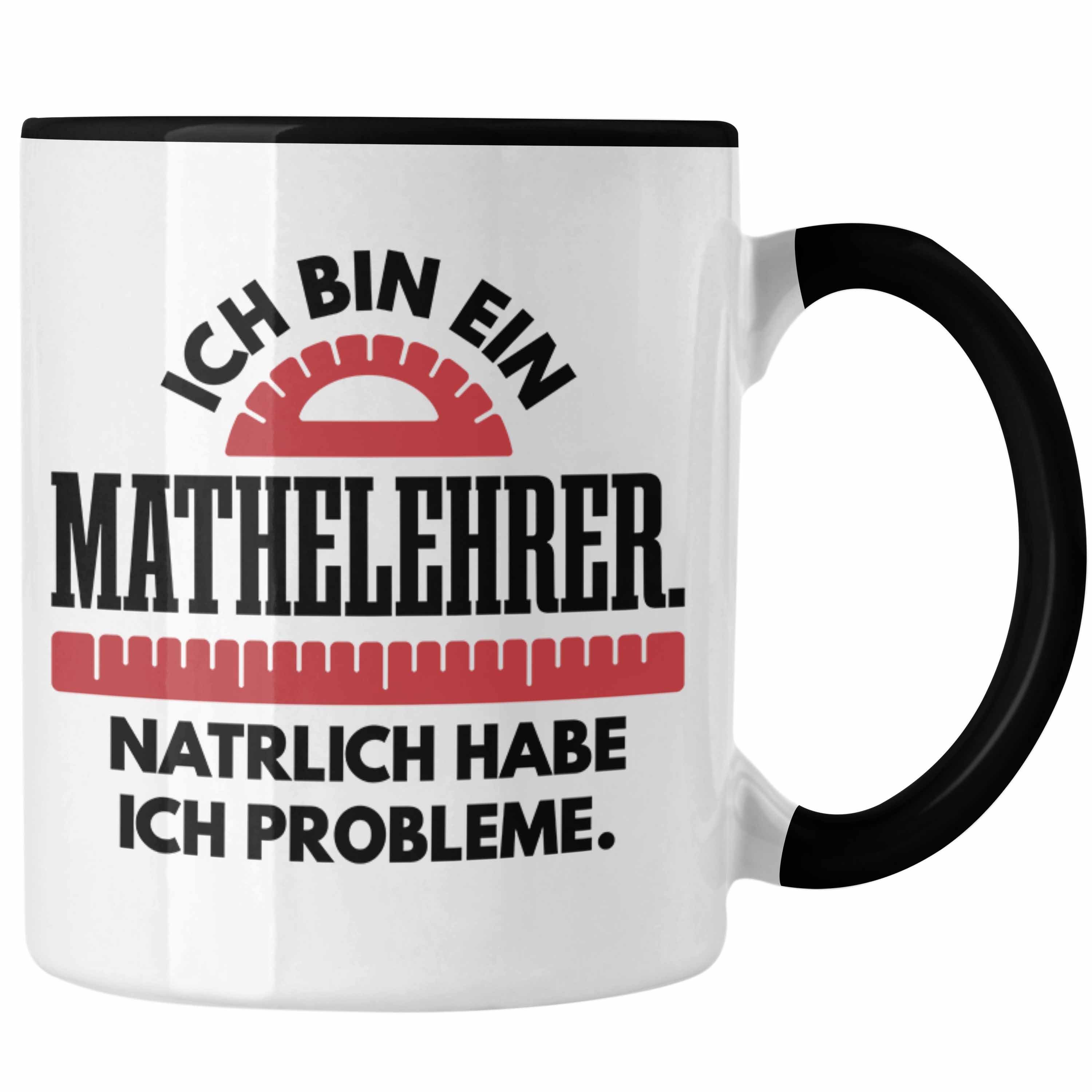 Trendation Tasse Trendation - Mathelehrer Tasse Mathematiker Tassen mit Spruch Lustig Kaffeetasse Geschenk Mathe Lehrer Sprüche Schwarz