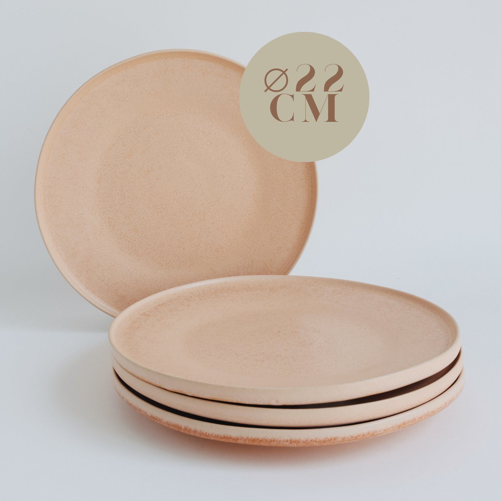 Dessertteller NAKOA Keramik Desserrteller 4er Set, Kleine Teller, 22,5x2,5 cm