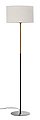 Home affaire Stehlampe »San Marina«, Stehleuchte mit zweifarbigem Fuß in schwarz / holzfarben und Leinenschirm / Stoff - Schirm beige Ø 45 cm, Höhe 153 cm, Bild 2