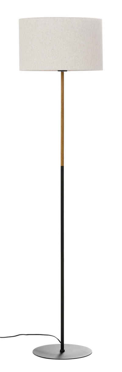 Home affaire Stehlampe »San Marina«, Stehleuchte, Gestell zweifarbig mit Leinenschirm / Stoff - Schirm, Ø 45 cm, Höhe 153 cm