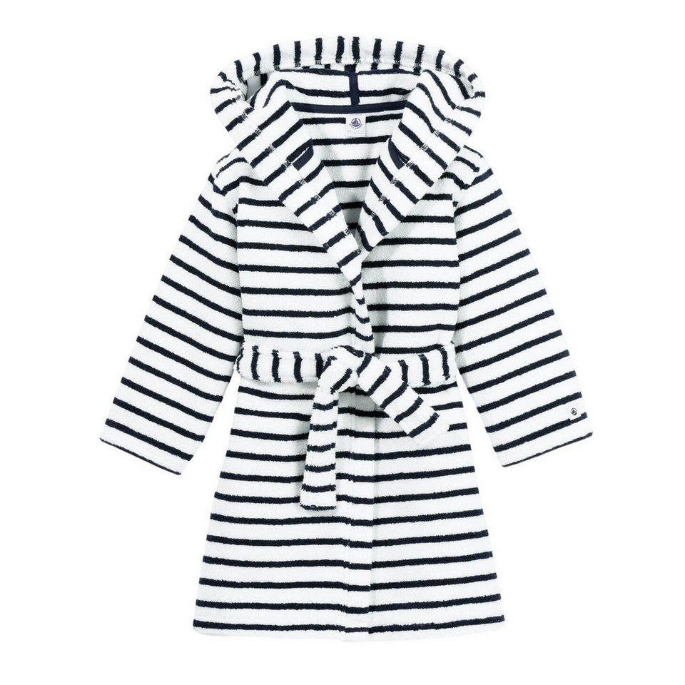 Petit Bateau Kinderbademantel PETIT BATEAU Kinder Bademantel aus  Baumwoll-Frottee, Kapuze, Gürtel