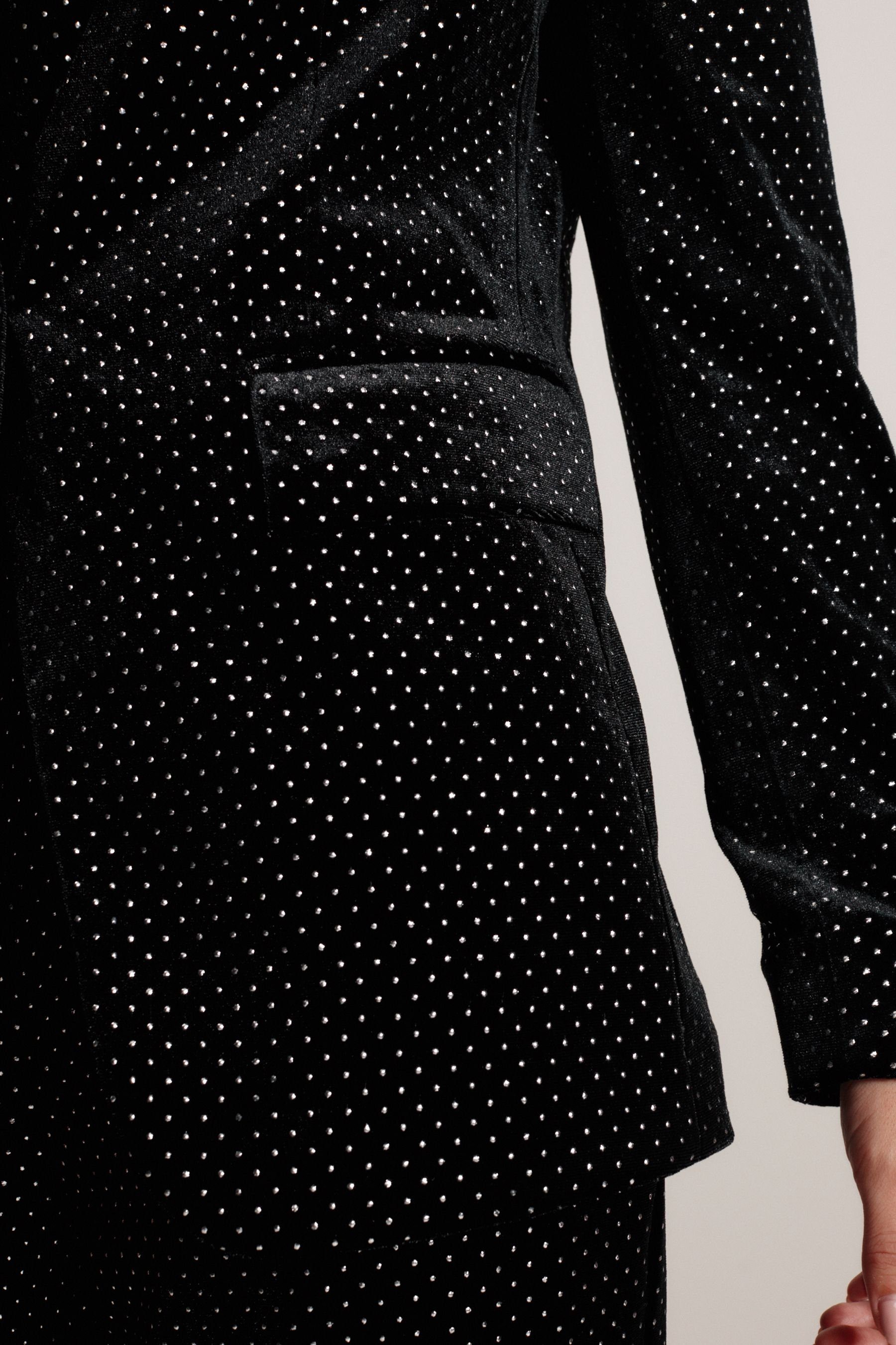 Next Jackenblazer Blazer mit Samtverzierung (1-tlg)