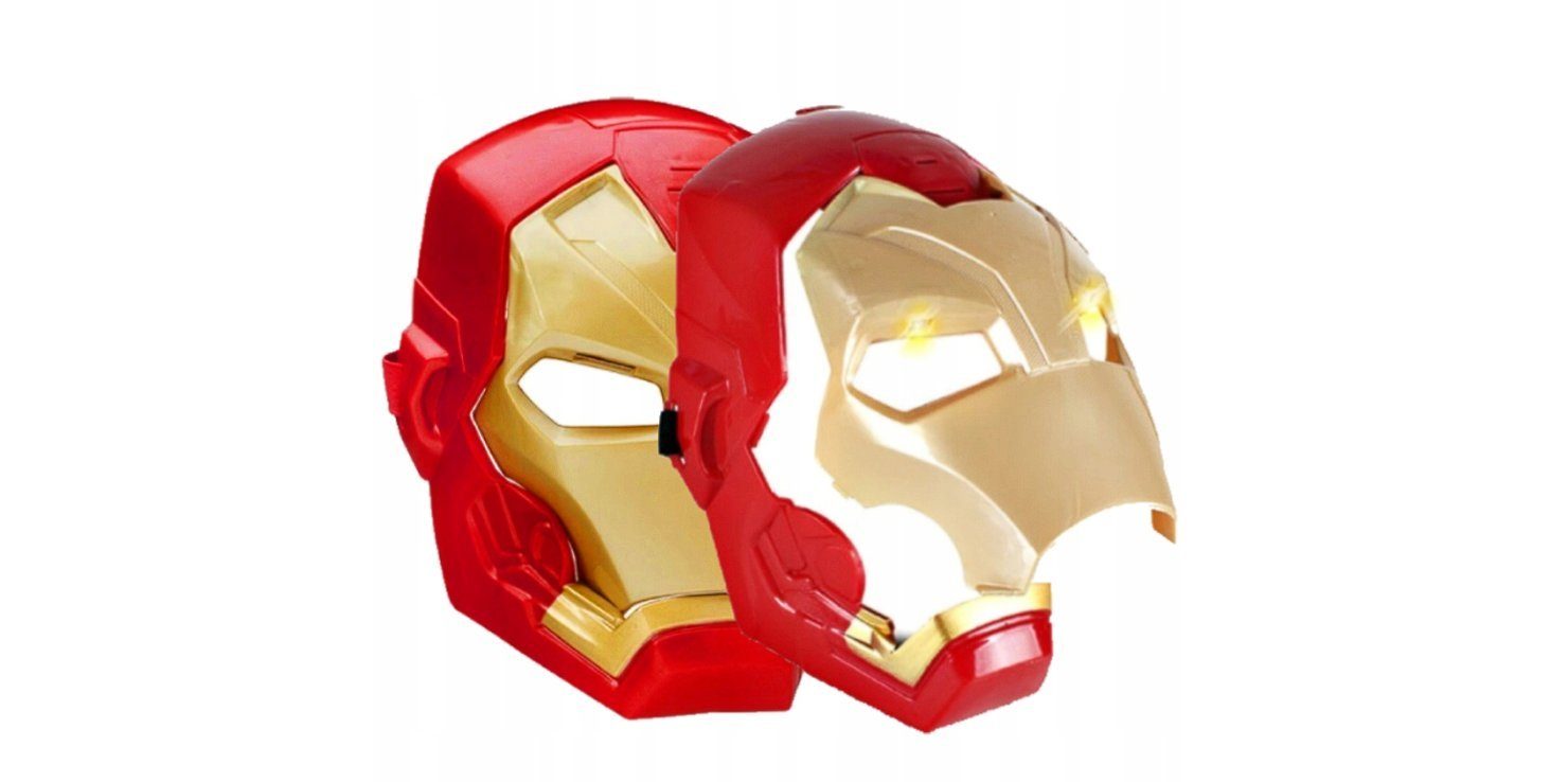 Festivalartikel Verkleidungsmaske Iron Man Kinder Maske: Leuchtend, Klappvisier, LED-Sounds Avengers, (1-tlg)