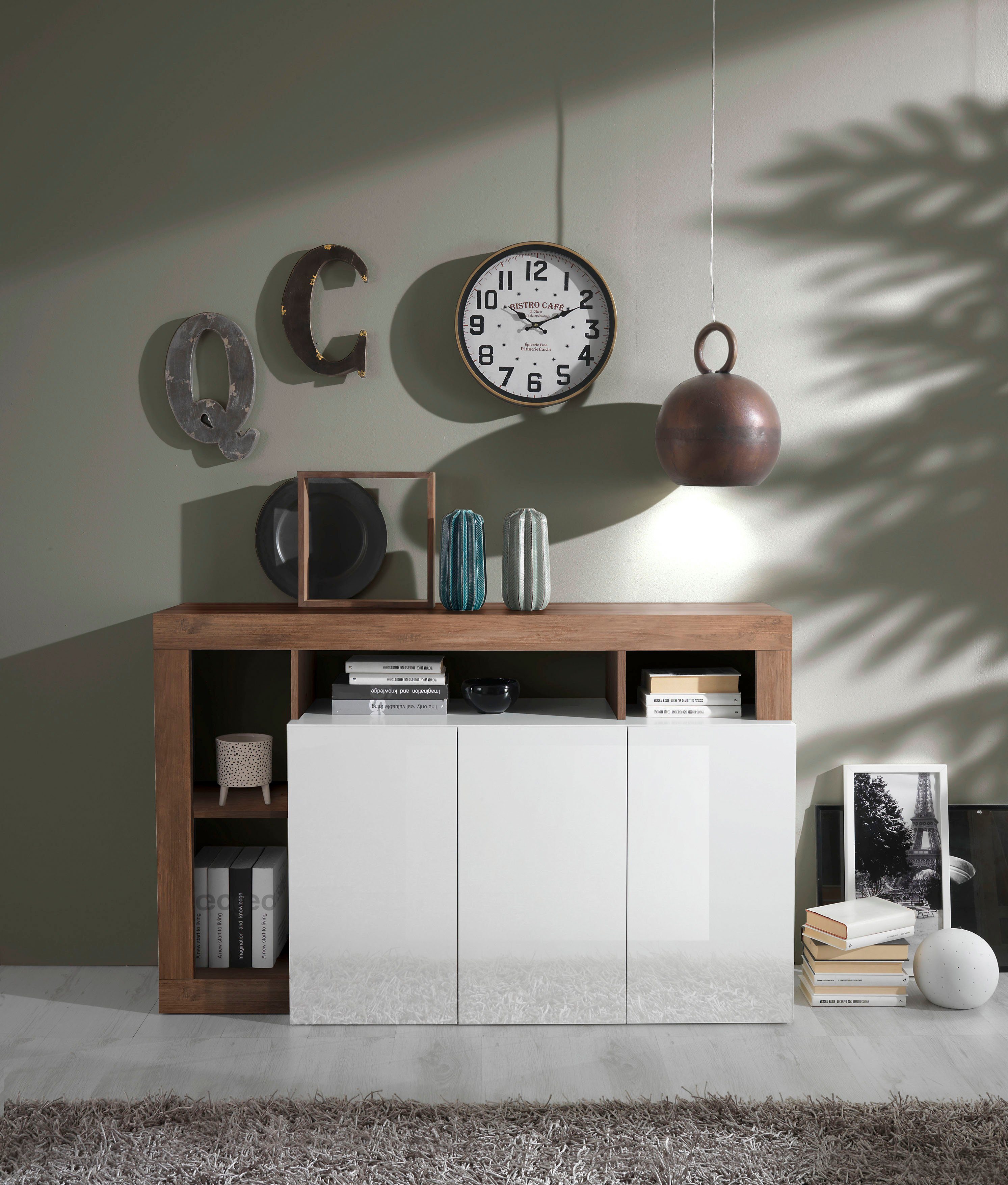 LC Sideboard Hamburg, Breite 146 Weiß/Mercure cm