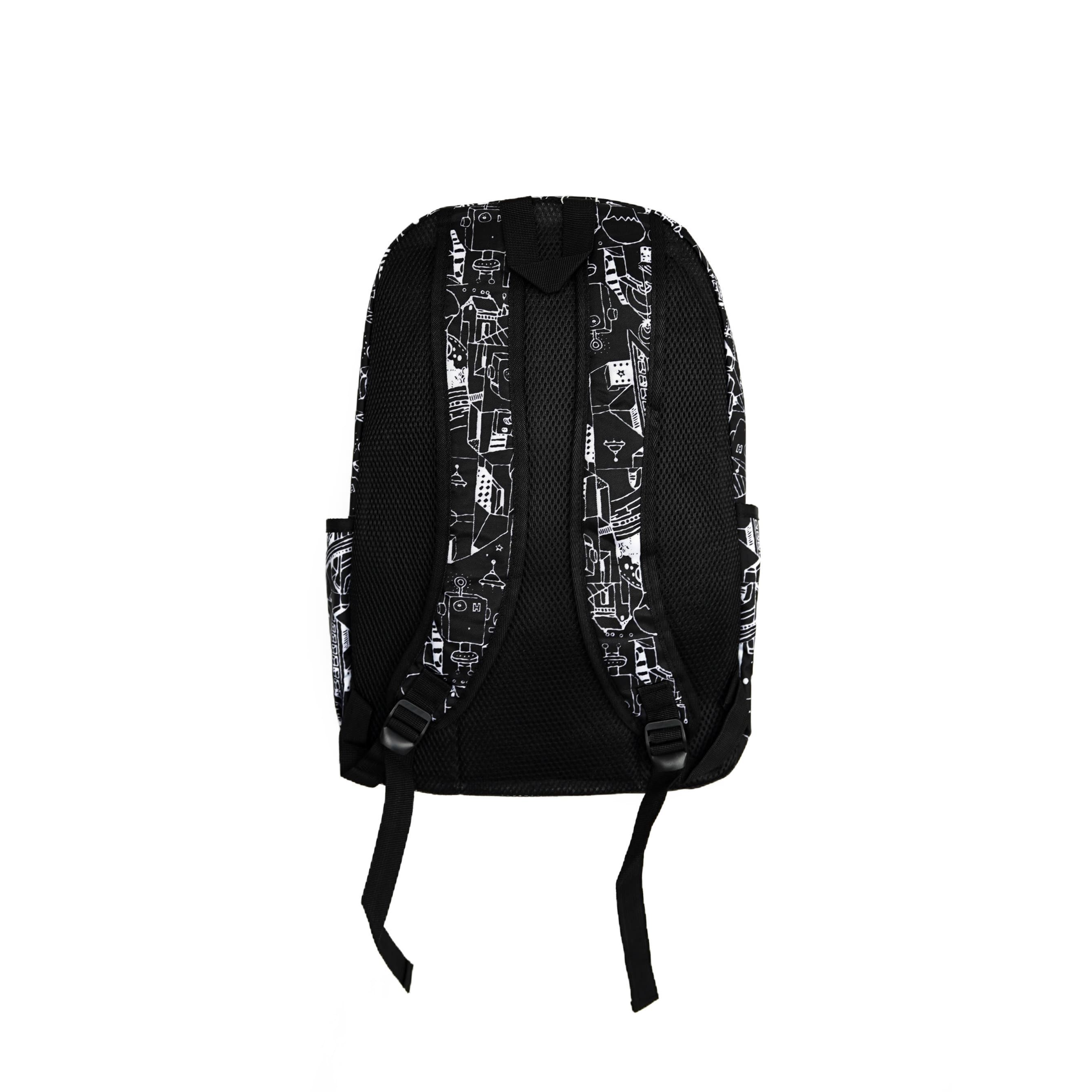 Susino Rucksack mit Robotikdruck 4 Fächer, 2 Seitentaschen - ergonomisch & komfortabel
