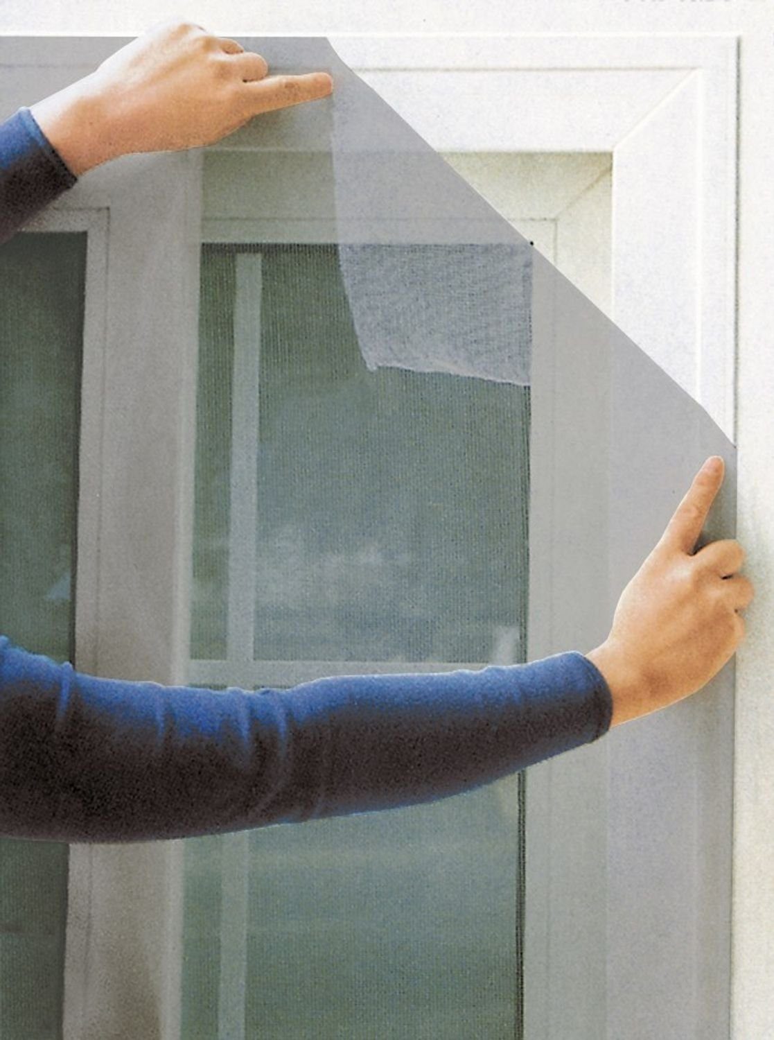 BURI Fliegengitter-Gewebe Fliegengitter für Fenster 130x150cm schwarz weiß Insektenschutz Insekt