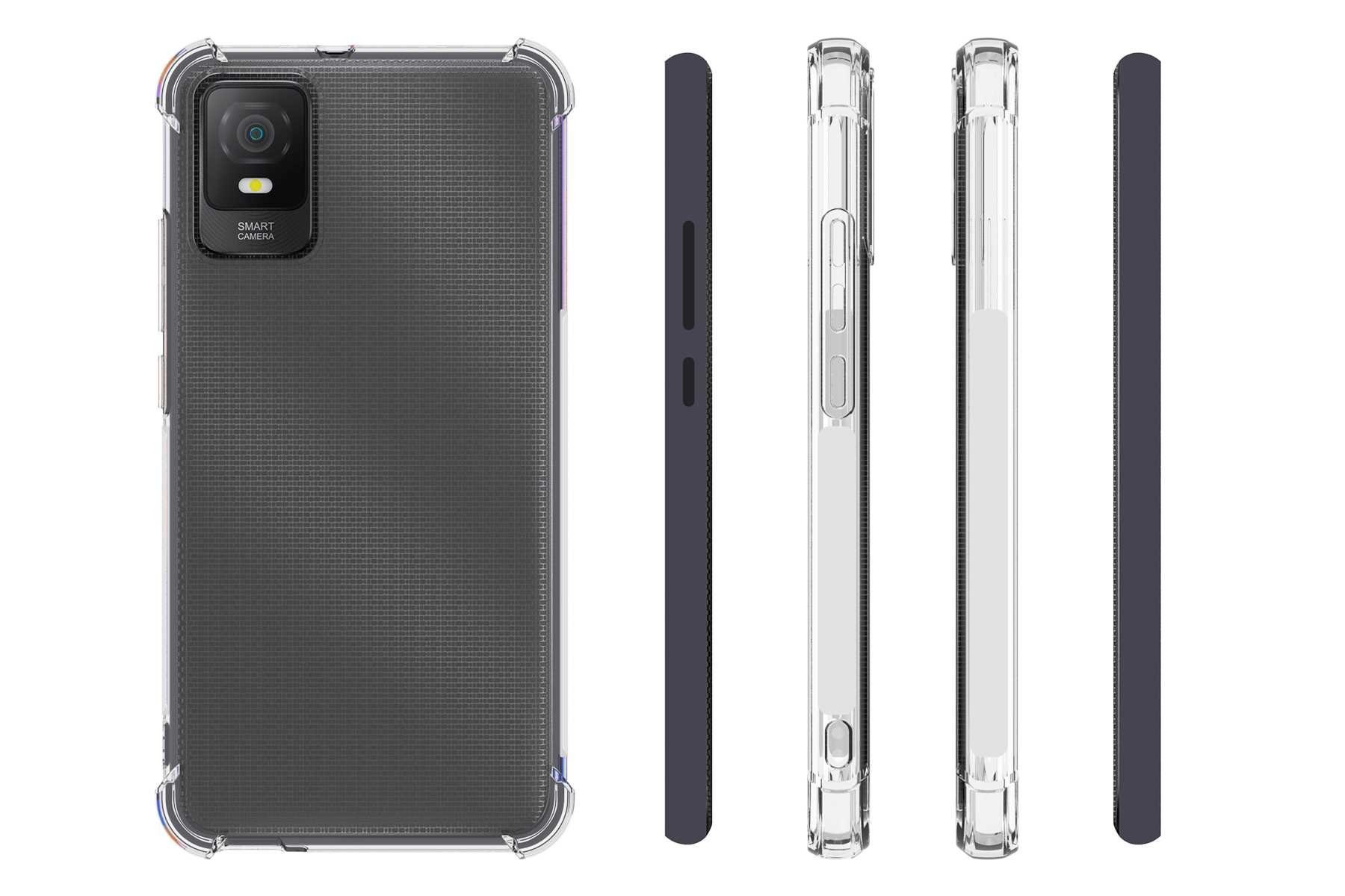 mtb more energy Smartphone-Hülle Clear Armor Case für TCL 403 (T431, 6.0), Transparente TPU Schutzhülle Case Backcover mit Anti-Shock Verstärkung